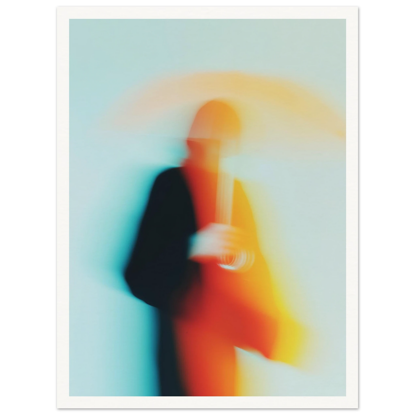 Woman with Umbrella - Framed Poster - 30x40 cm / 12x16″ - Black frame