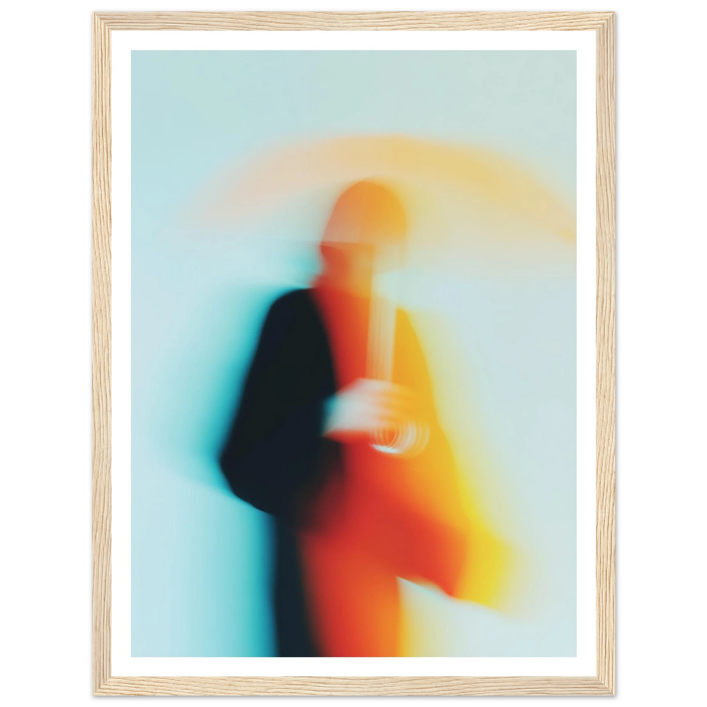 Woman with Umbrella - Framed Poster - 30x40 cm / 12x16″ - Black frame