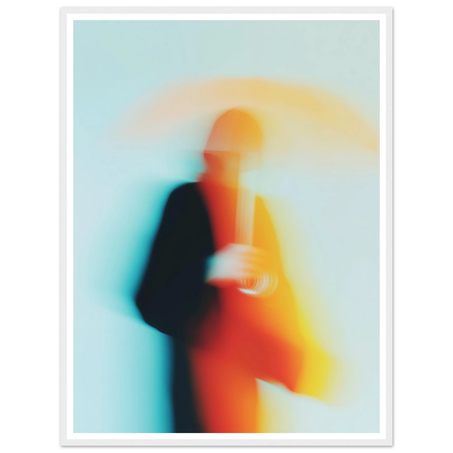 Woman with Umbrella - Framed Poster - 30x40 cm / 12x16″ - Black frame