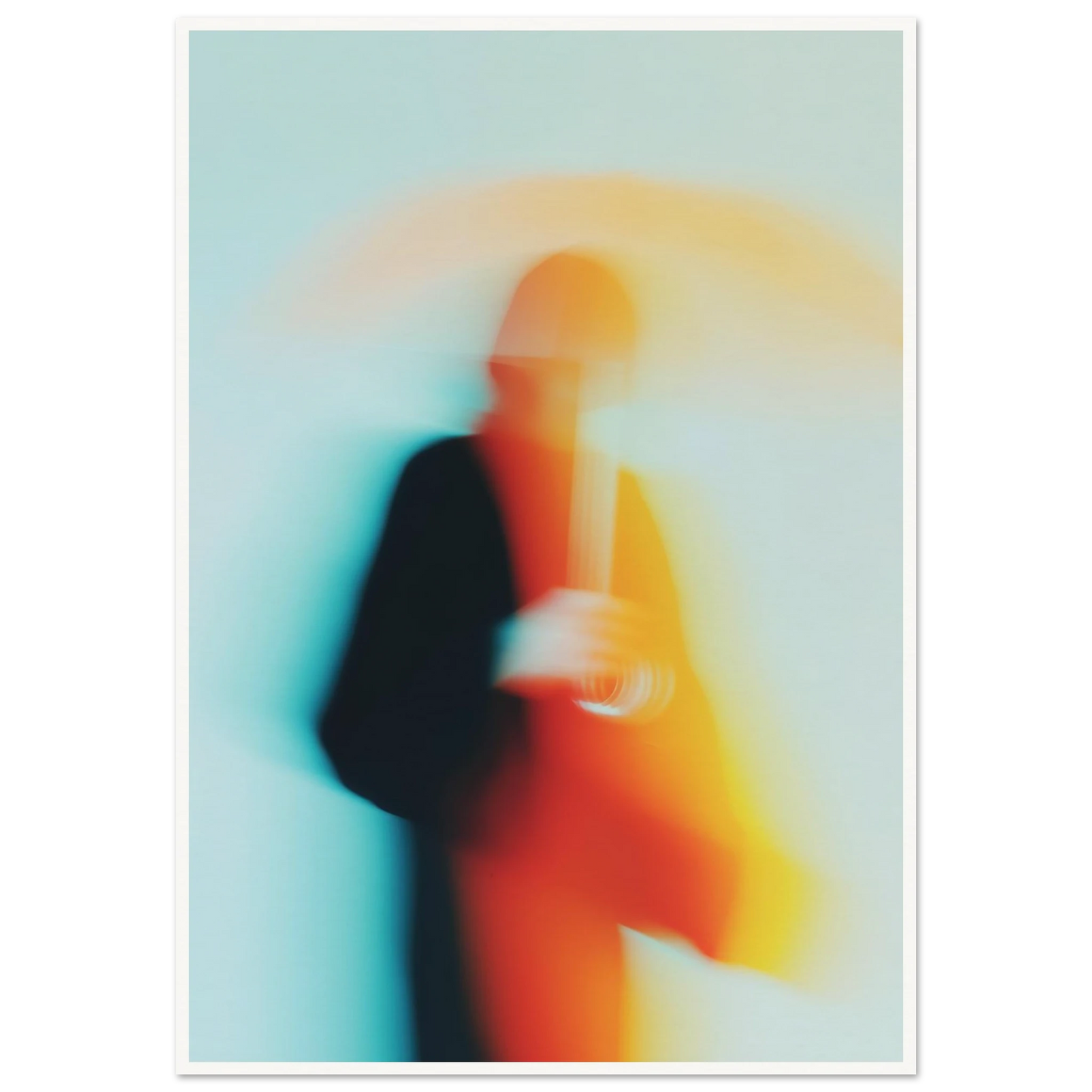 Woman with Umbrella - Framed Poster - 30x40 cm / 12x16″ - Black frame