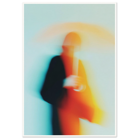 Woman with Umbrella - Framed Poster - 30x40 cm / 12x16″ - Black frame