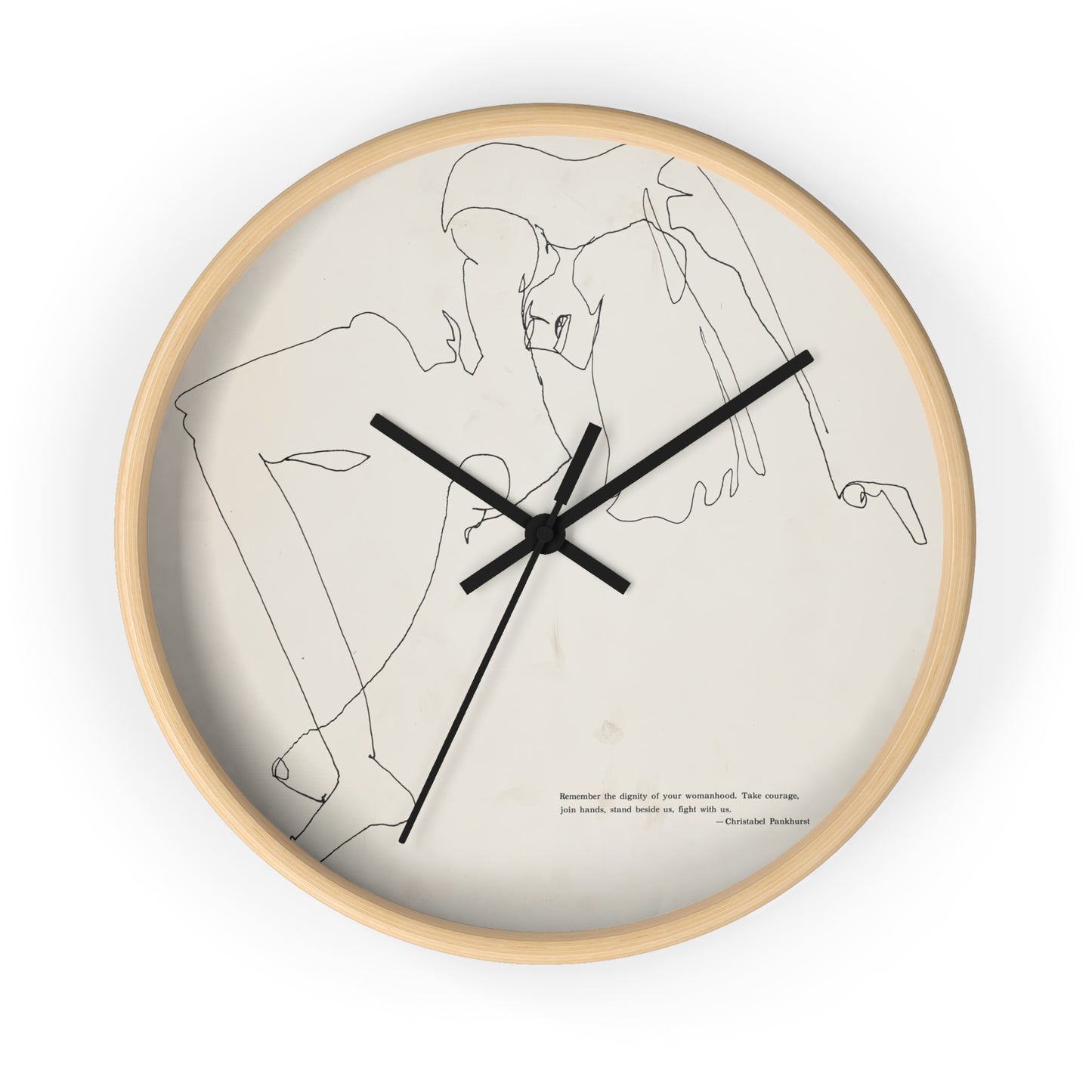 Woman's Liberation Conference Clock | U.S. Information Agency - Black - Wooden Base - 10"