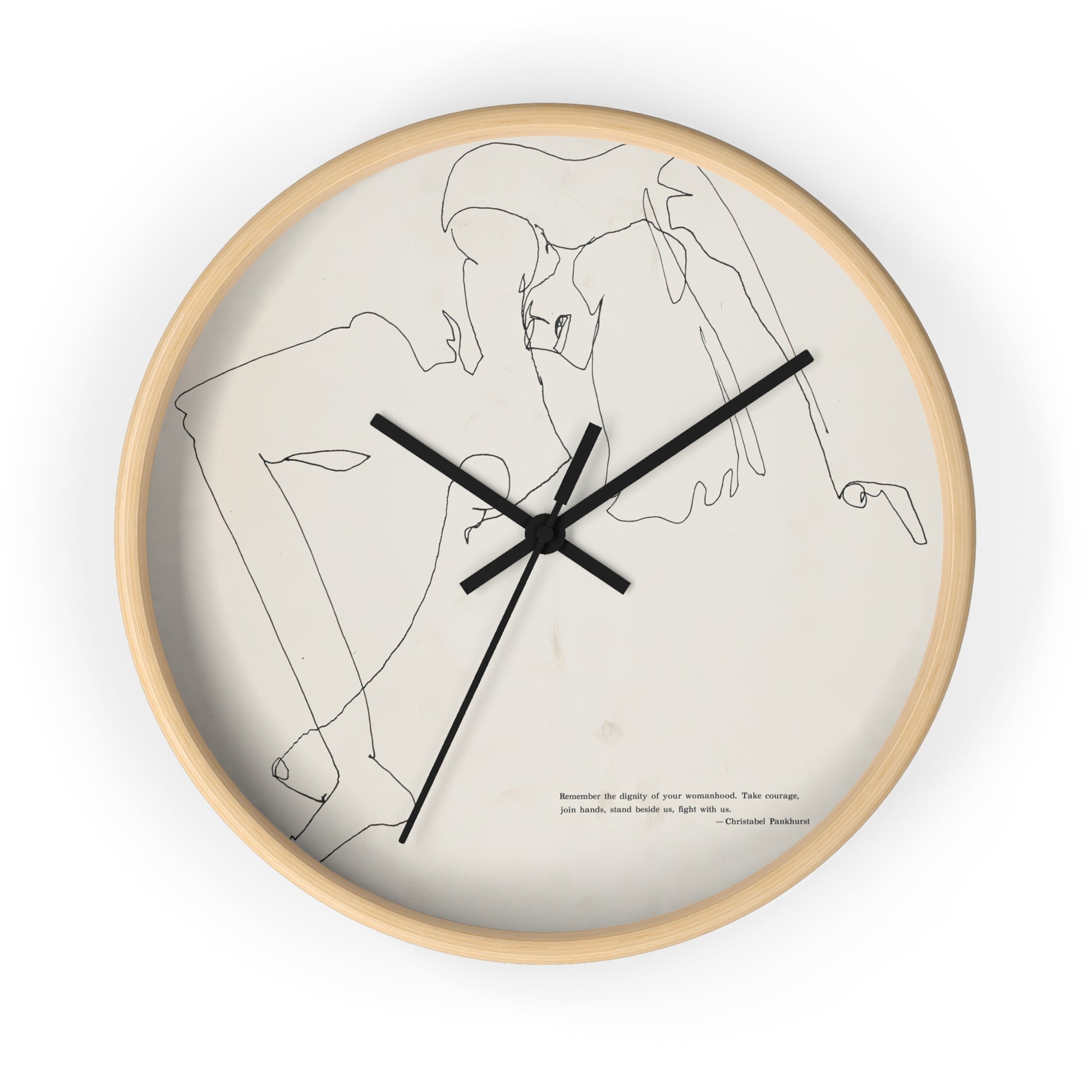 Woman's Liberation Conference Clock | U.S. Information Agency - Black - Wooden Base - 10"