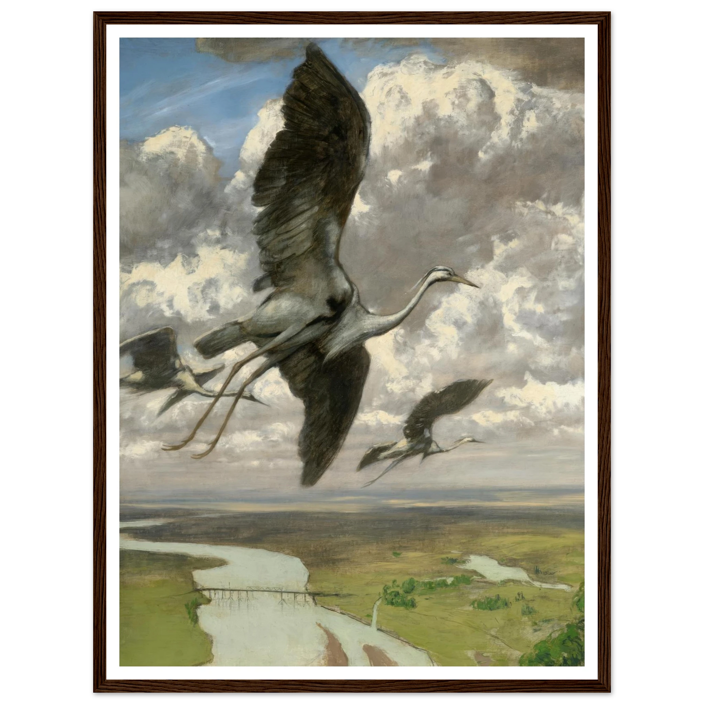 Wondrous birds (1892) Art Print | Hans Thoma - Framed Poster - 30x40 cm / 12x16″ - Black frame