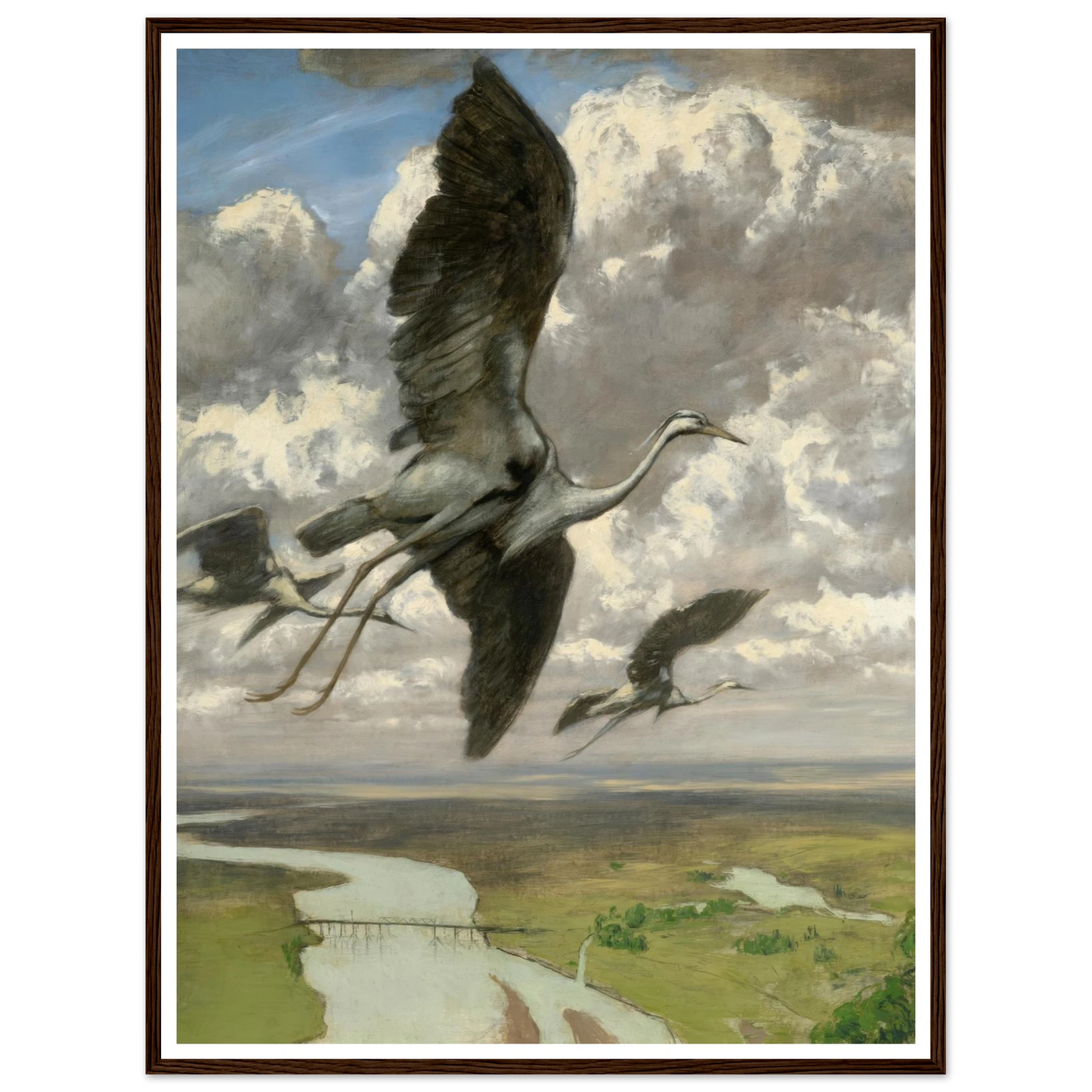 Wondrous birds (1892) Art Print | Hans Thoma - Framed Poster - 30x40 cm / 12x16″ - Black frame