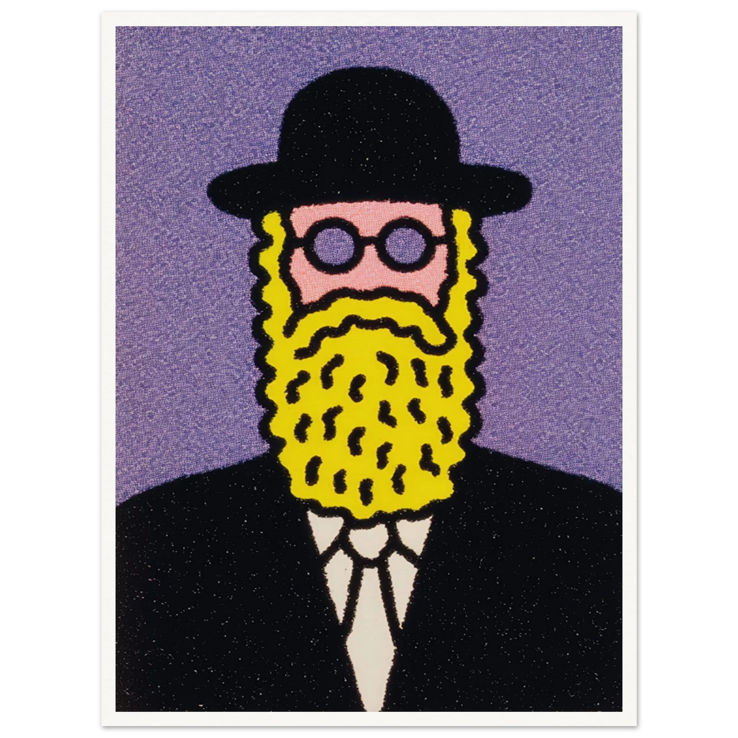 Yellow Beard Portrait - Framed Poster - 30x40 cm / 12x16″ - Black frame