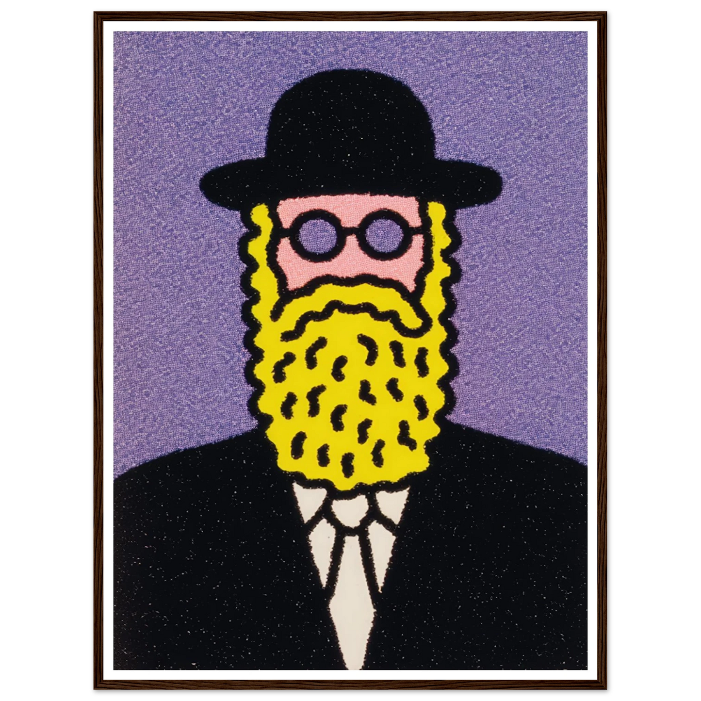 Yellow Beard Portrait - Framed Poster - 30x40 cm / 12x16″ - Black frame
