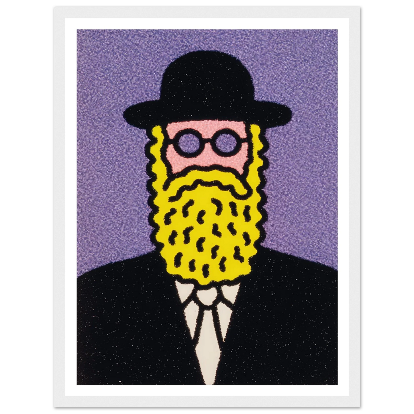 Yellow Beard Portrait - Framed Poster - 30x40 cm / 12x16″ - Black frame