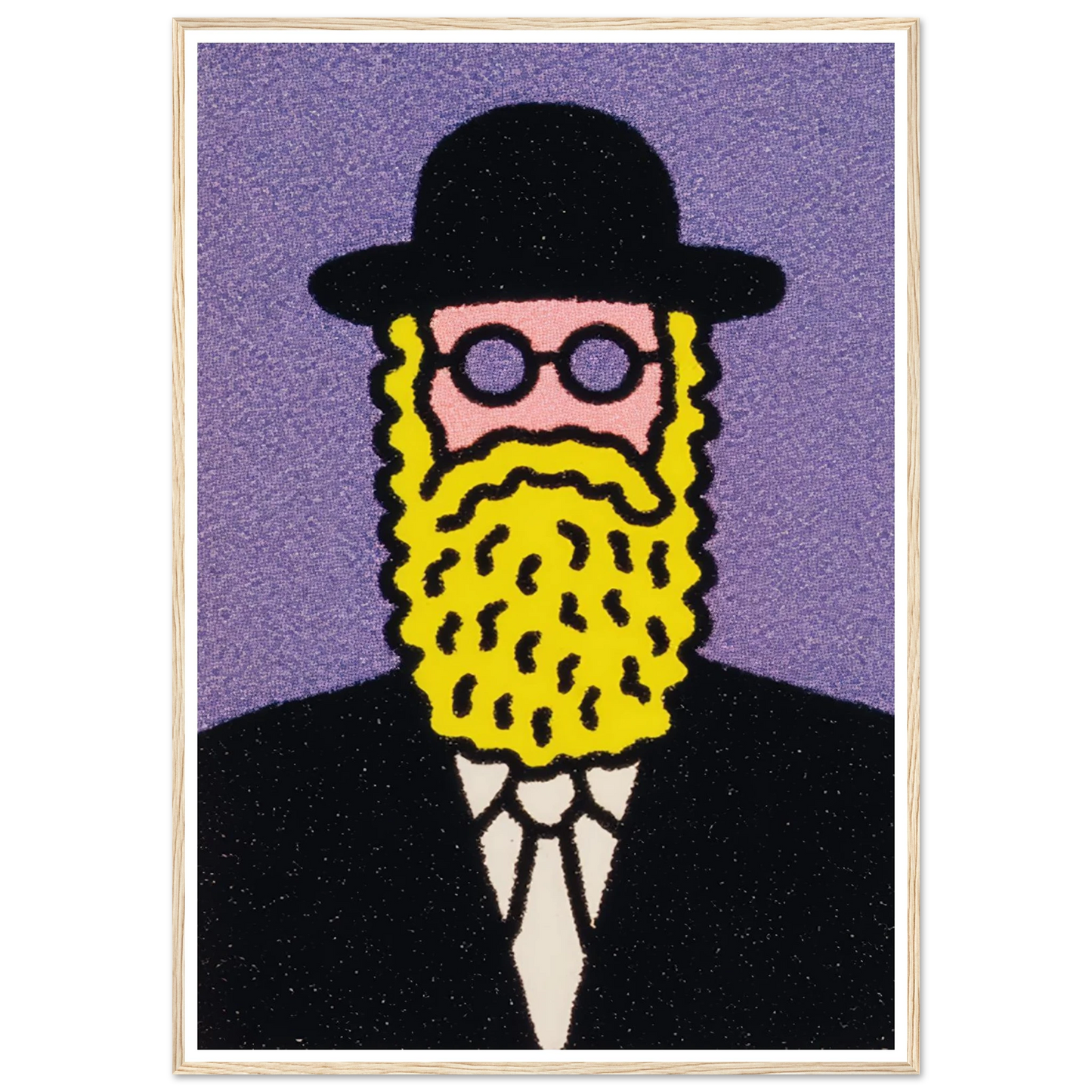 Yellow Beard Portrait - Framed Poster - 30x40 cm / 12x16″ - Black frame