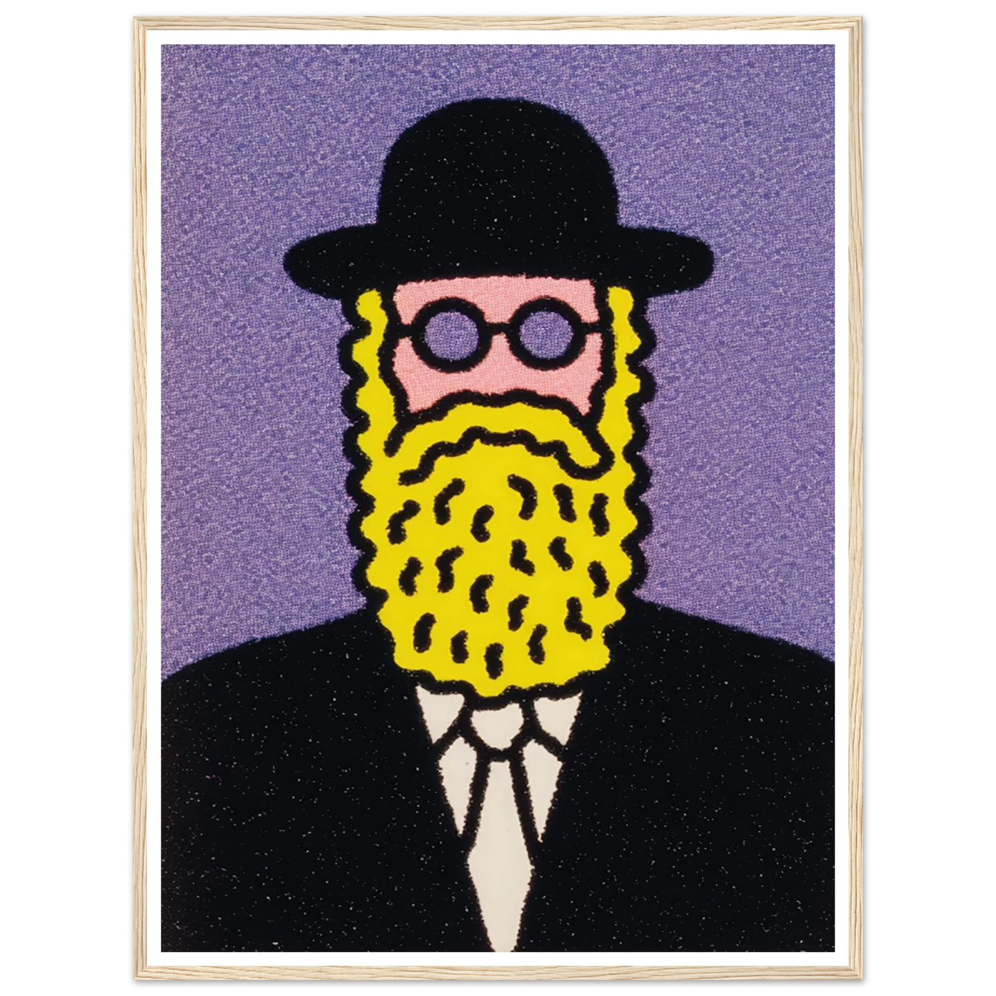 Yellow Beard Portrait - Framed Poster - 30x40 cm / 12x16″ - Black frame