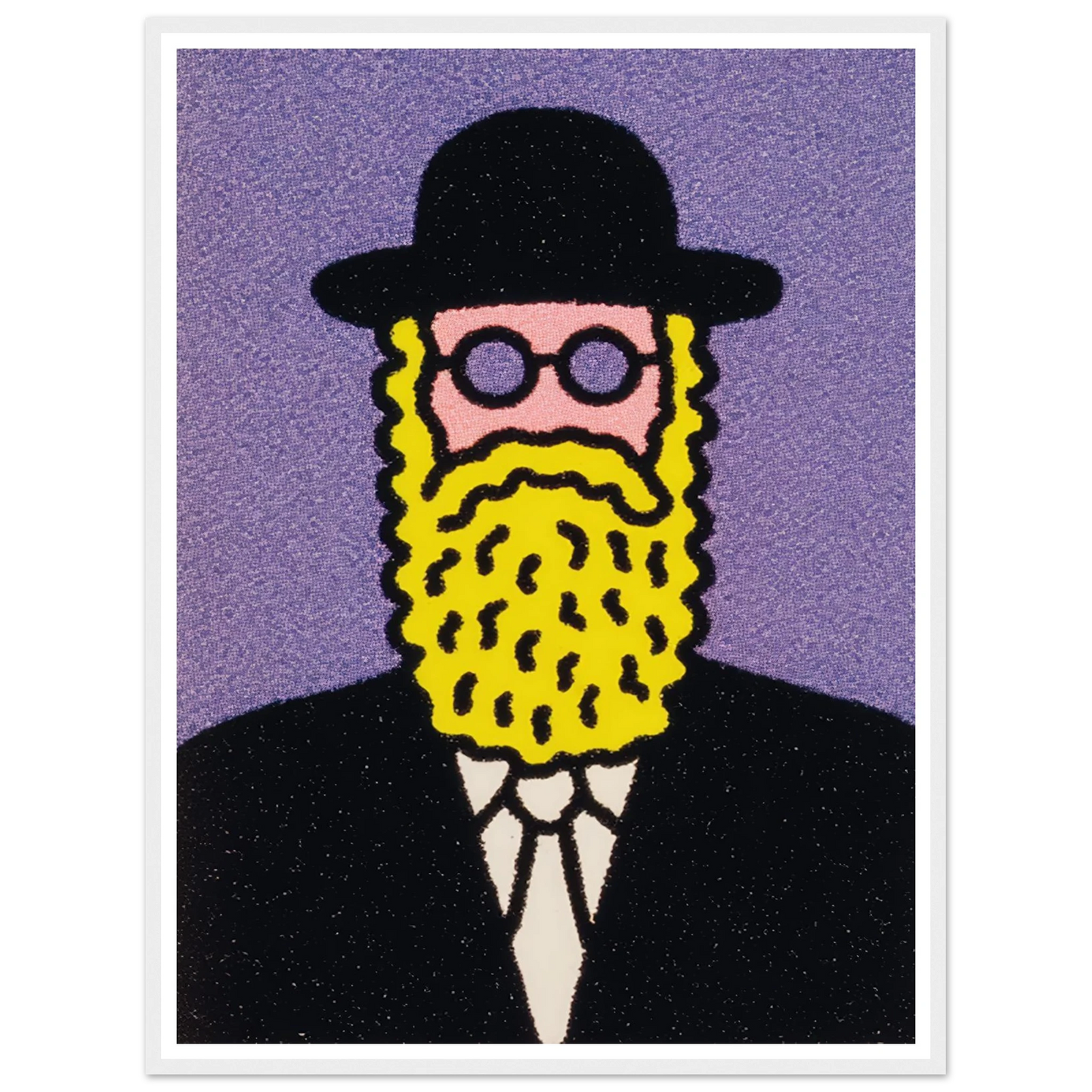 Yellow Beard Portrait - Framed Poster - 30x40 cm / 12x16″ - Black frame