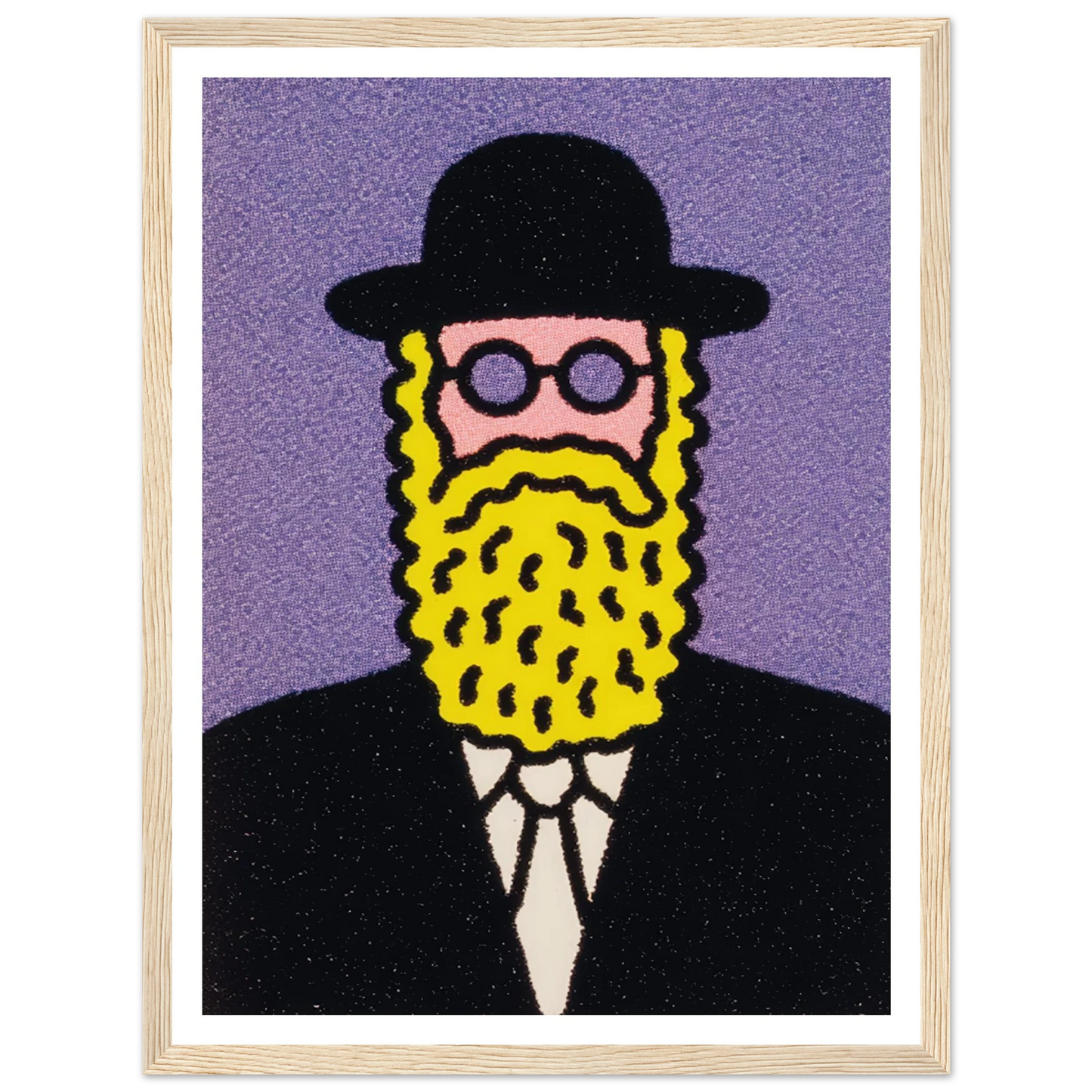Yellow Beard Portrait - Framed Poster - 30x40 cm / 12x16″ - Black frame