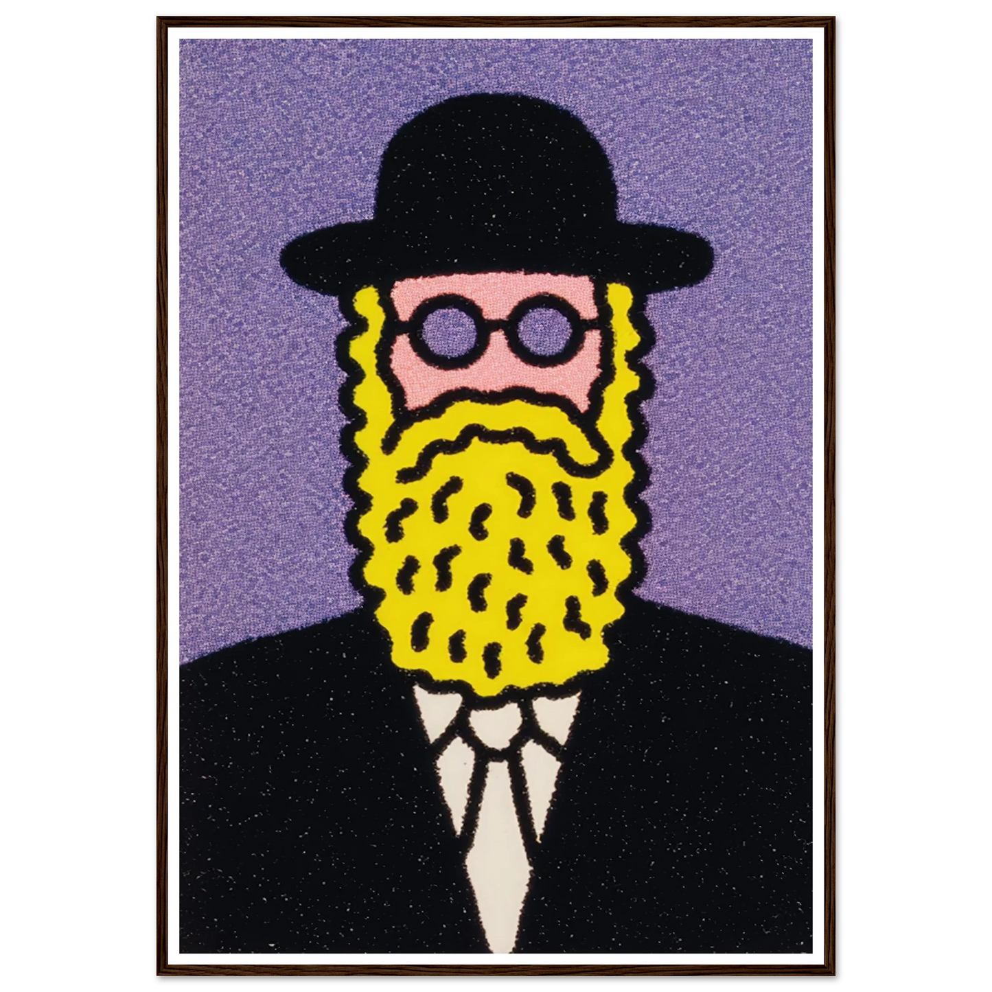 Yellow Beard Portrait - Framed Poster - 30x40 cm / 12x16″ - Black frame