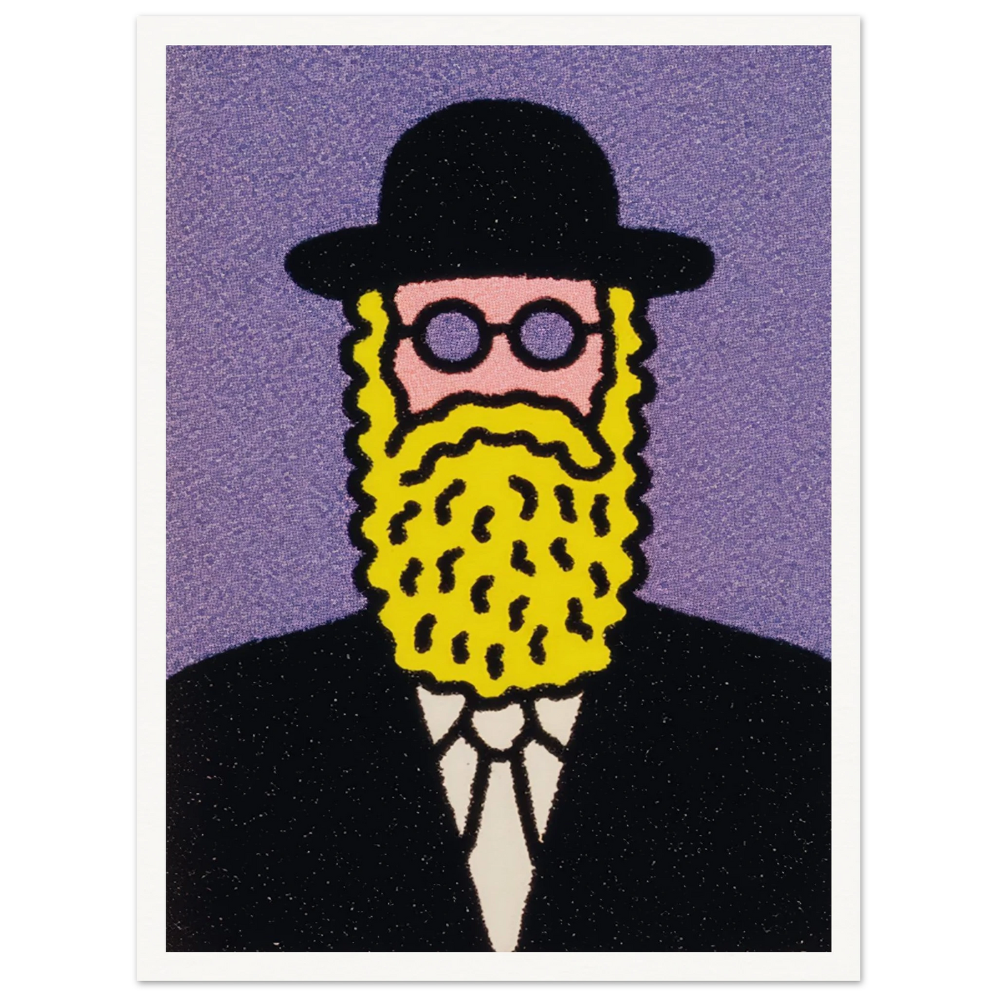 Yellow Beard Portrait - Framed Poster - 30x40 cm / 12x16″ - Black frame