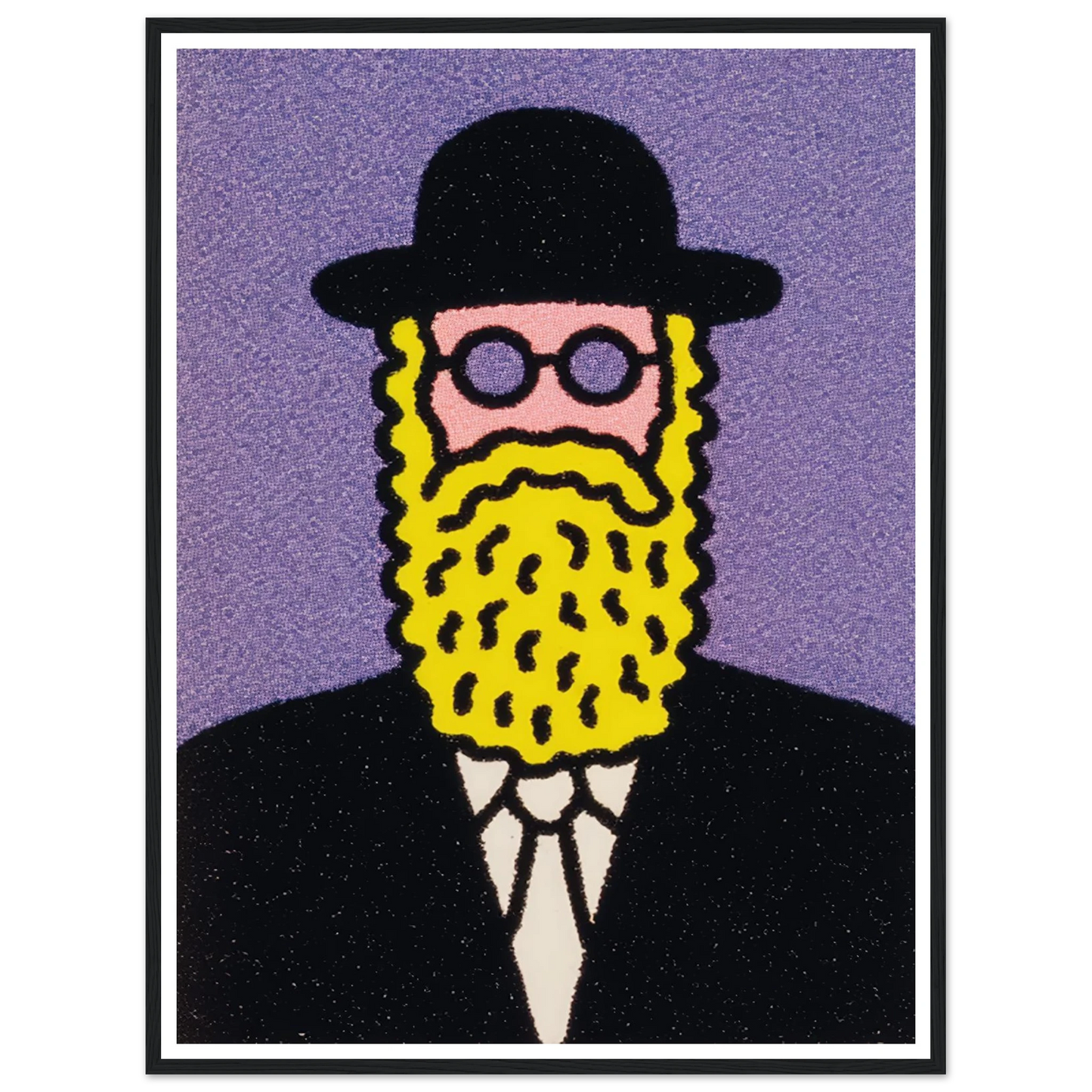 Yellow Beard Portrait - Framed Poster - 30x40 cm / 12x16″ - Black frame