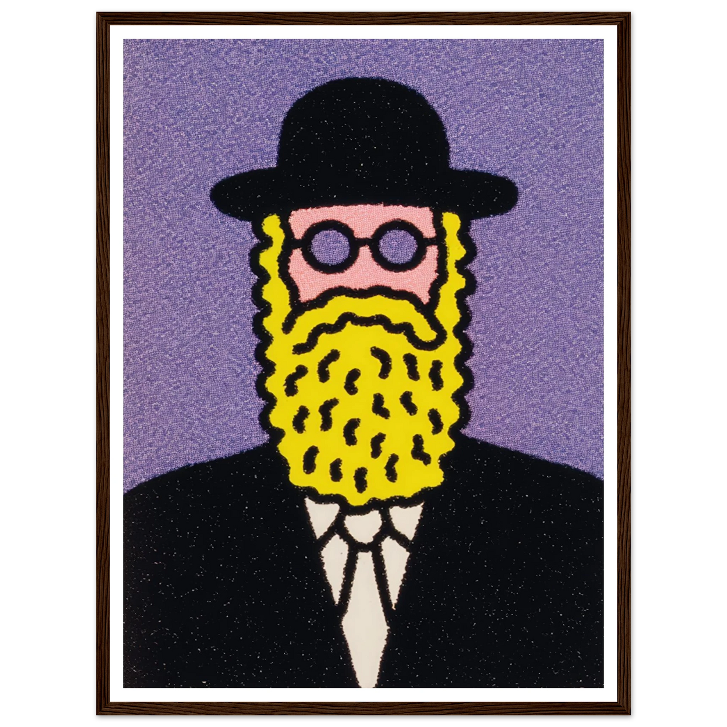 Yellow Beard Portrait - Framed Poster - 30x40 cm / 12x16″ - Black frame