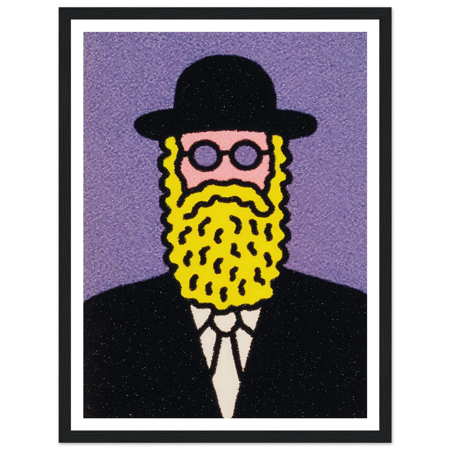 Yellow Beard Portrait - Framed Poster - 30x40 cm / 12x16″ - Black frame