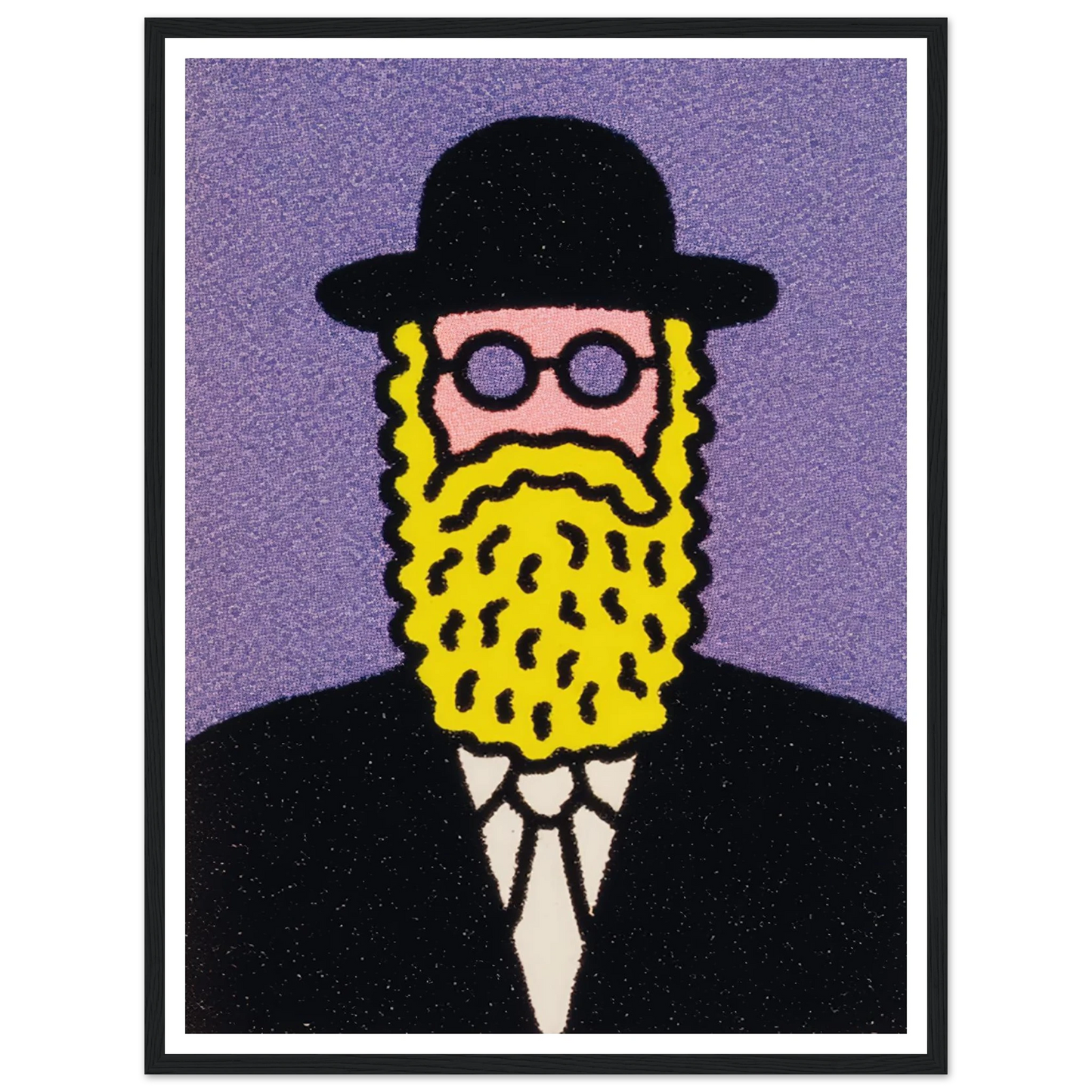Yellow Beard Portrait - Framed Poster - 30x40 cm / 12x16″ - Black frame