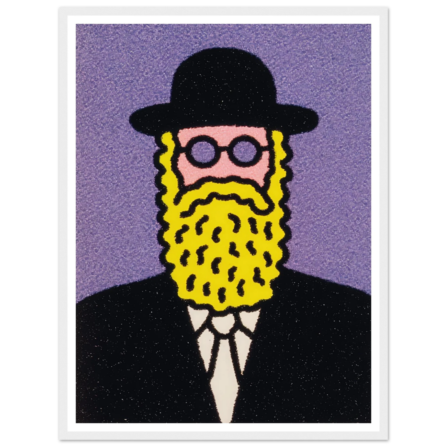 Yellow Beard Portrait - Framed Poster - 30x40 cm / 12x16″ - Black frame