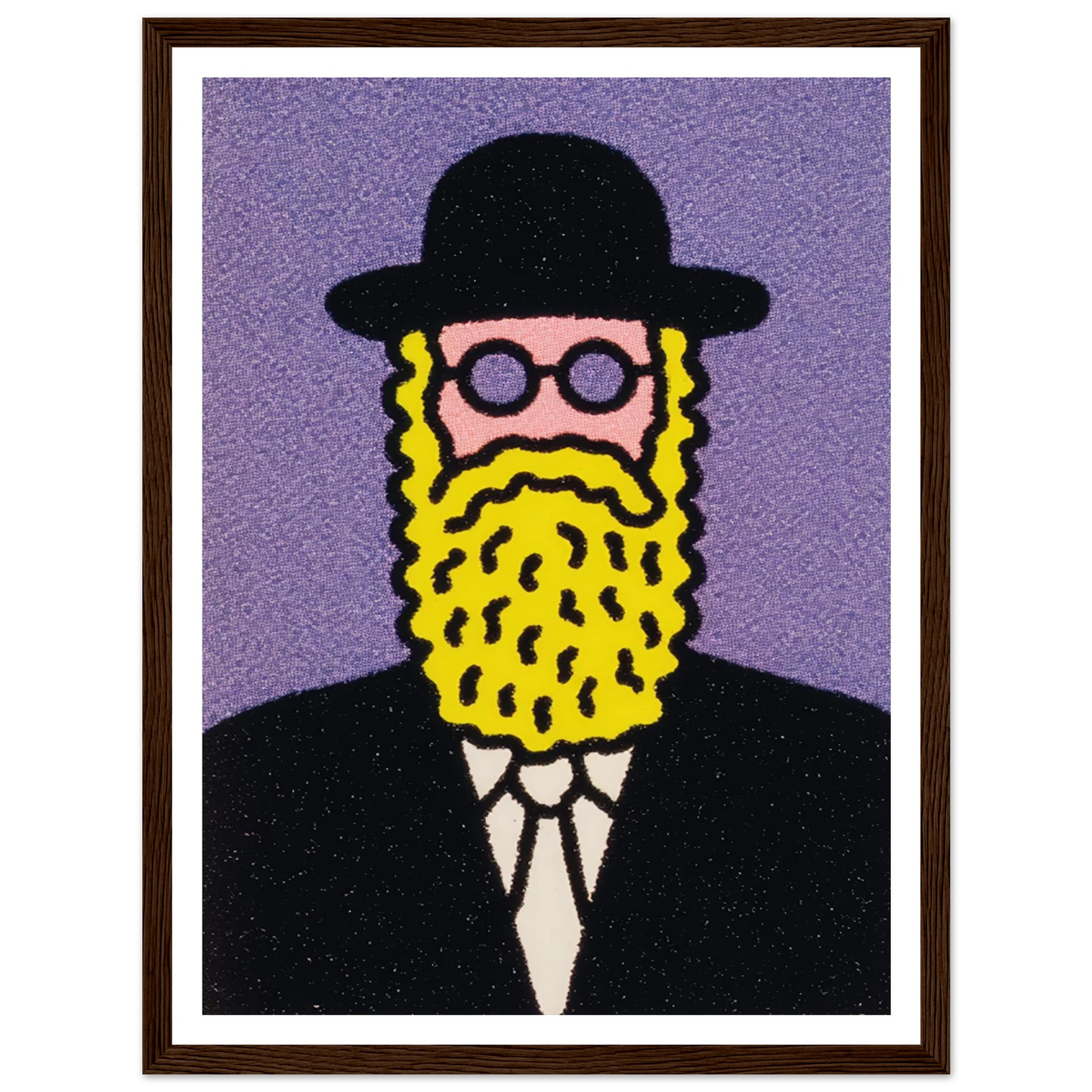 Yellow Beard Portrait - Framed Poster - 30x40 cm / 12x16″ - Black frame