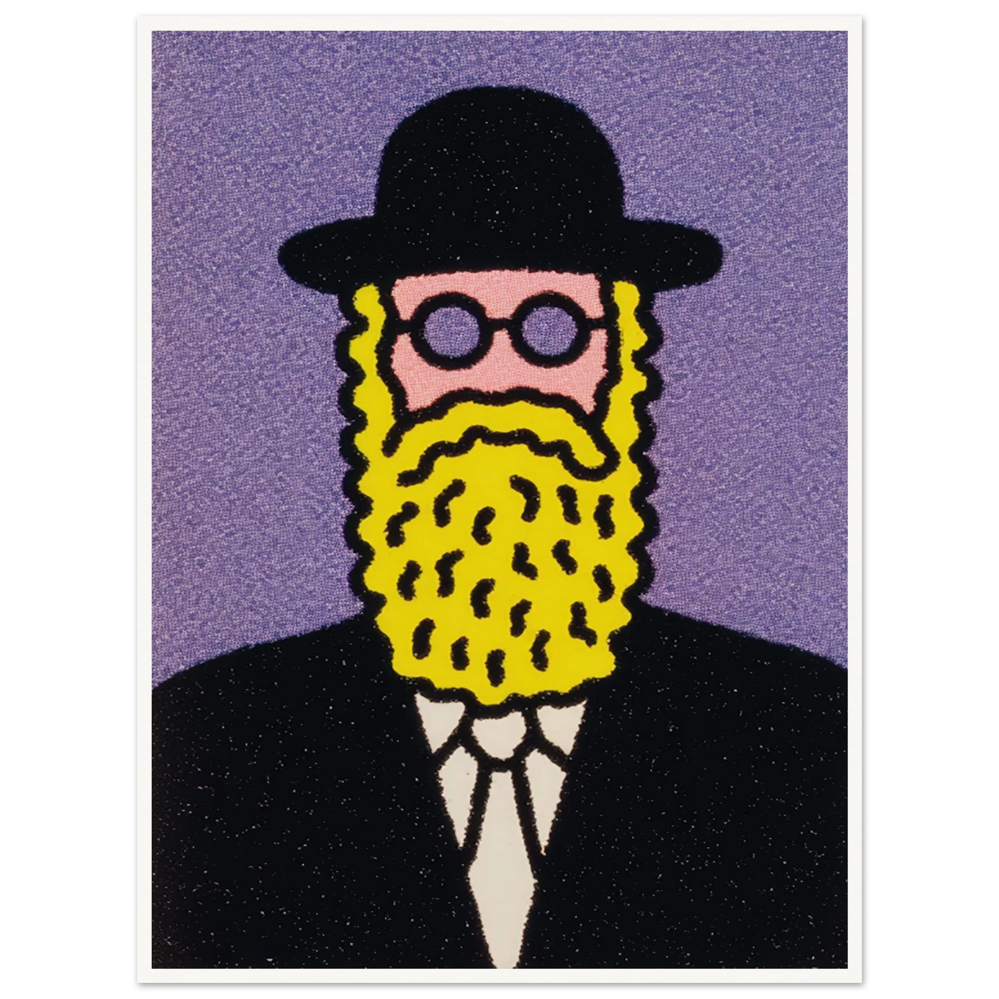 Yellow Beard Portrait - Framed Poster - 30x40 cm / 12x16″ - Black frame