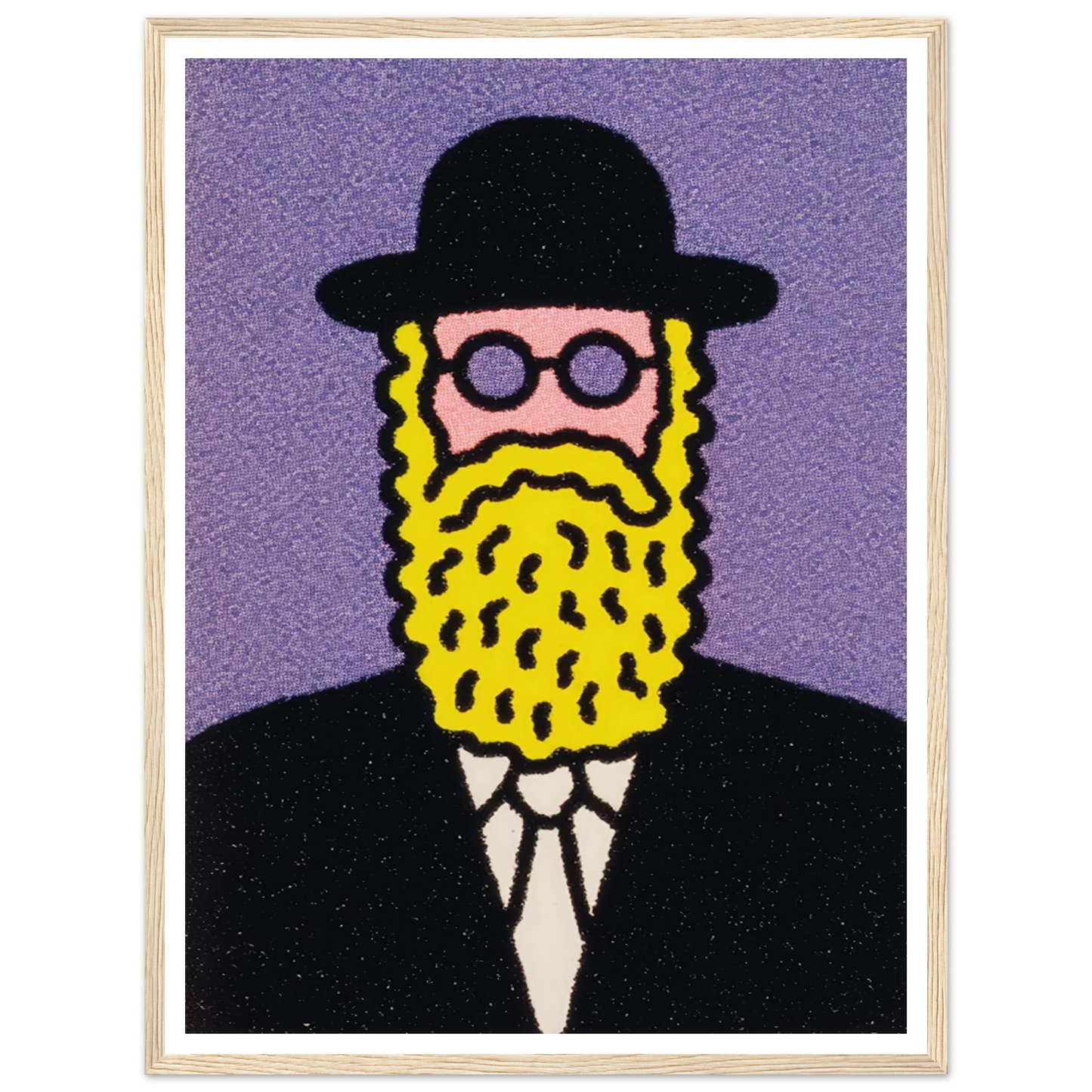 Yellow Beard Portrait - Framed Poster - 30x40 cm / 12x16″ - Black frame