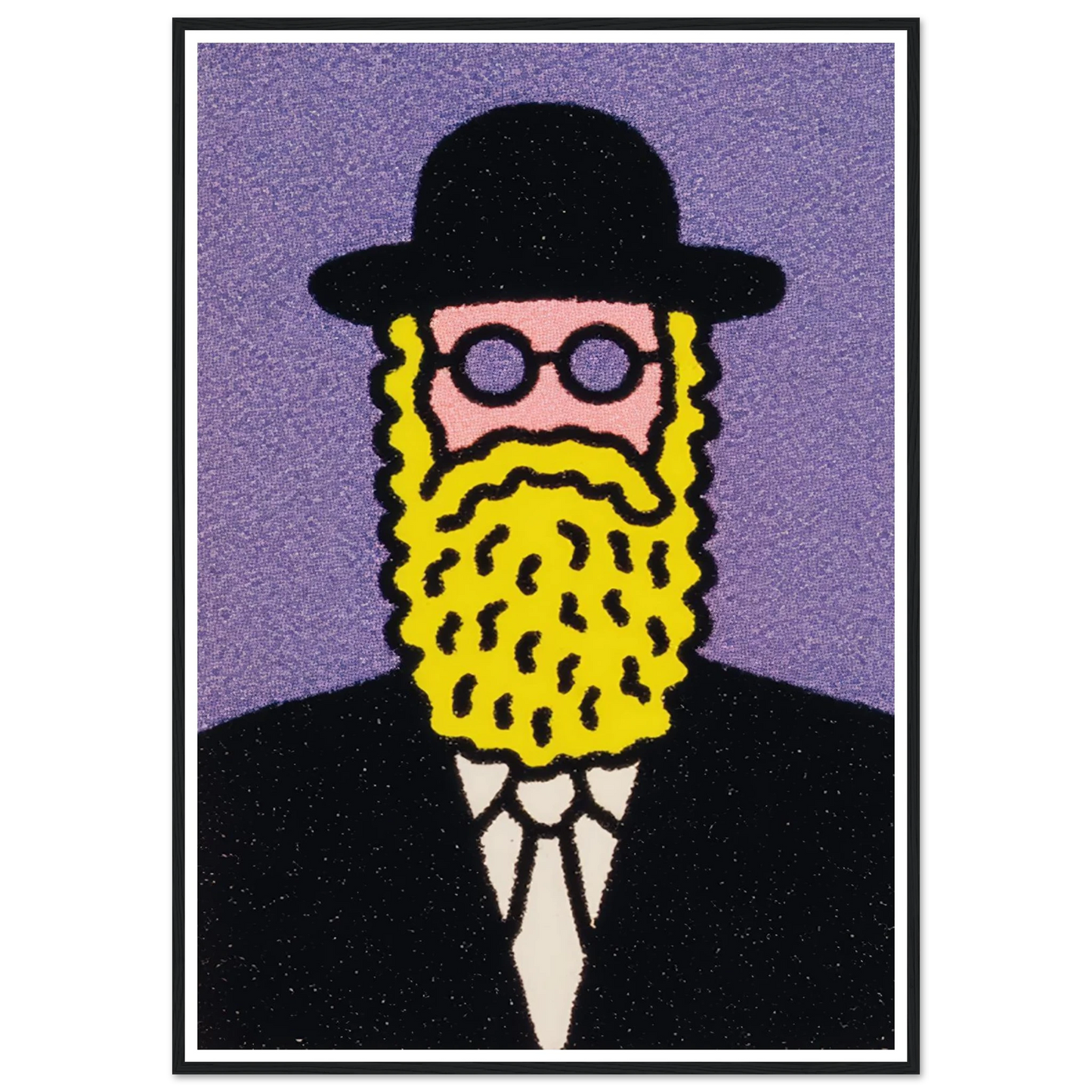 Yellow Beard Portrait - Framed Poster - 30x40 cm / 12x16″ - Black frame