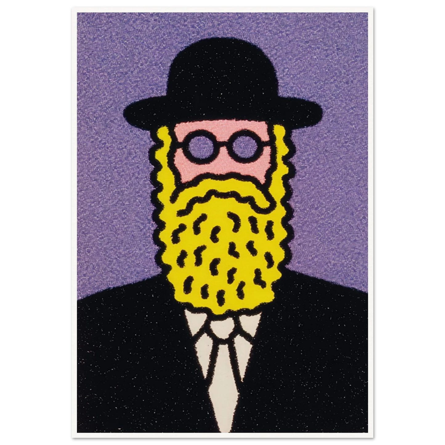 Yellow Beard Portrait - Framed Poster - 30x40 cm / 12x16″ - Black frame