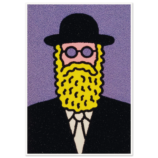 Yellow Beard Portrait - Framed Poster - 30x40 cm / 12x16″ - Black frame