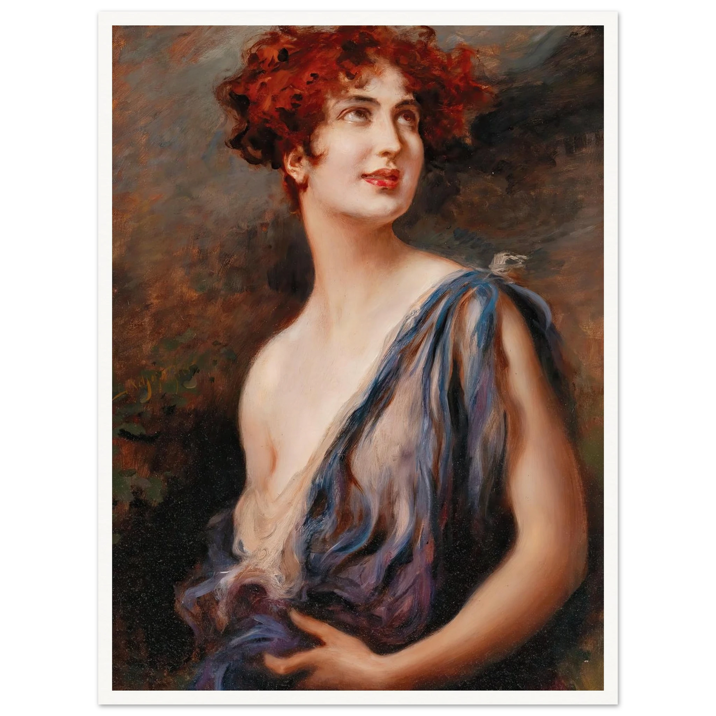 Young Beauty Art Print | Leopold Schmutzler - Framed Poster - 30x40 cm / 12x16″ - Black frame