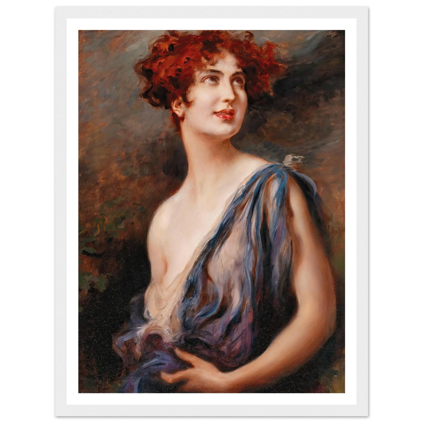 Young Beauty Art Print | Leopold Schmutzler - Framed Poster - 30x40 cm / 12x16″ - Black frame