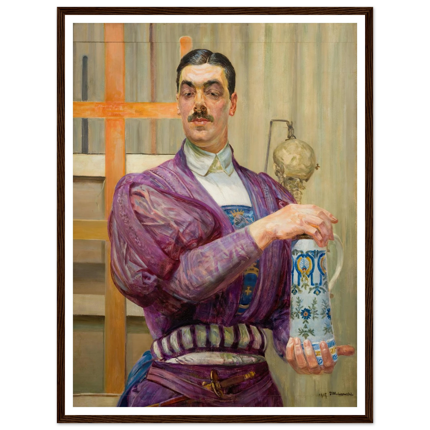 Young Poland (1917) Art Print | Jacek Malczewski - Framed Poster - 30x40 cm / 12x16″ - Black frame