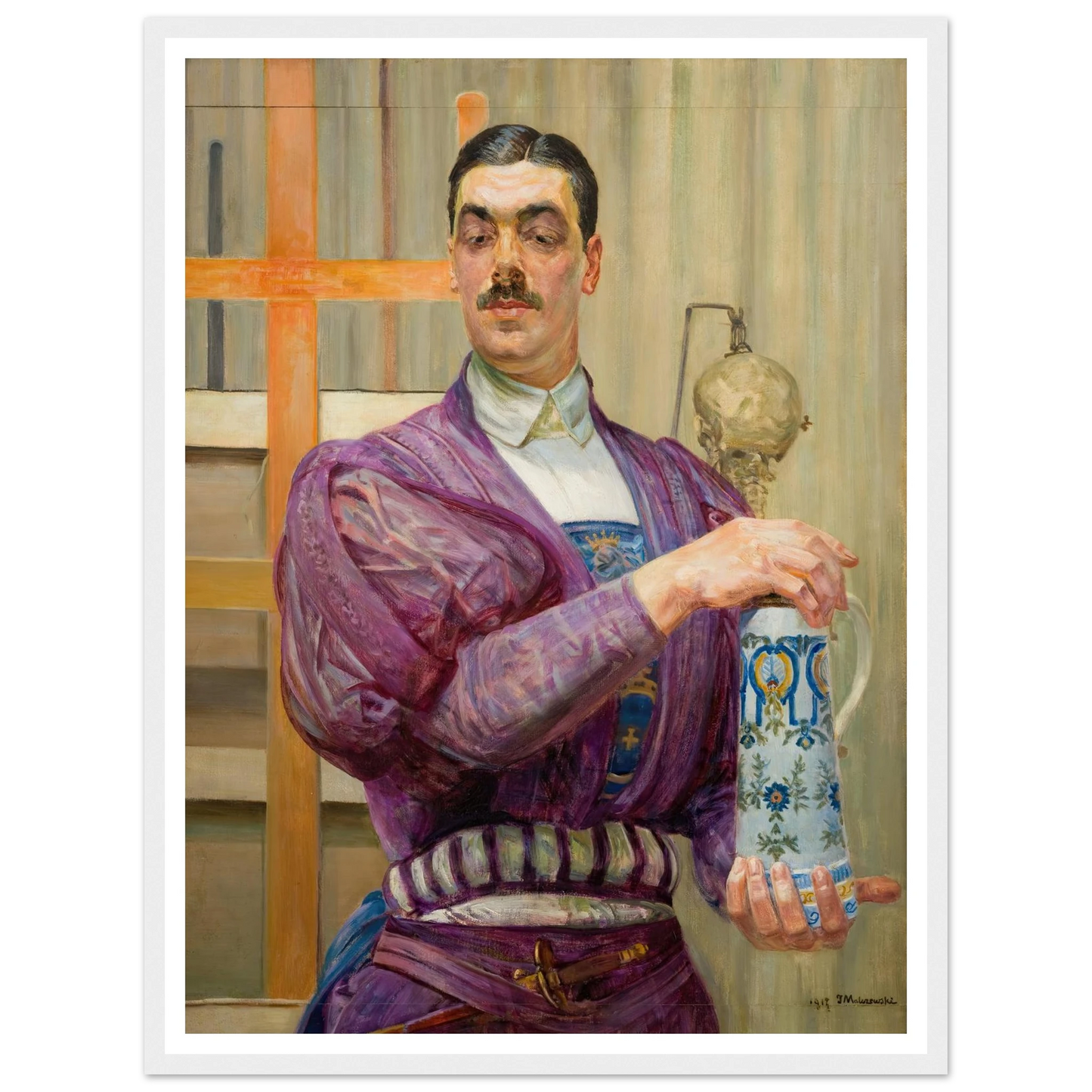 Young Poland (1917) Art Print | Jacek Malczewski - Framed Poster - 30x40 cm / 12x16″ - Black frame