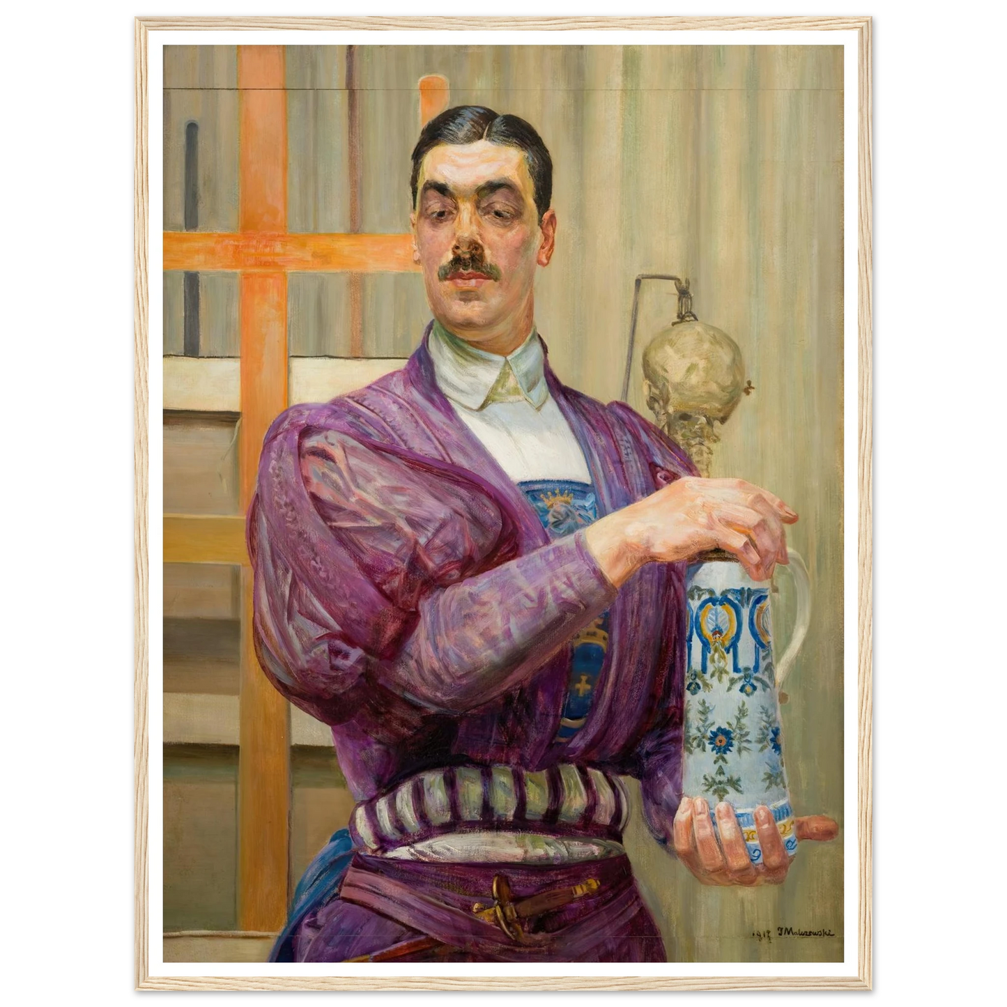 Young Poland (1917) Art Print | Jacek Malczewski - Framed Poster - 30x40 cm / 12x16″ - Black frame