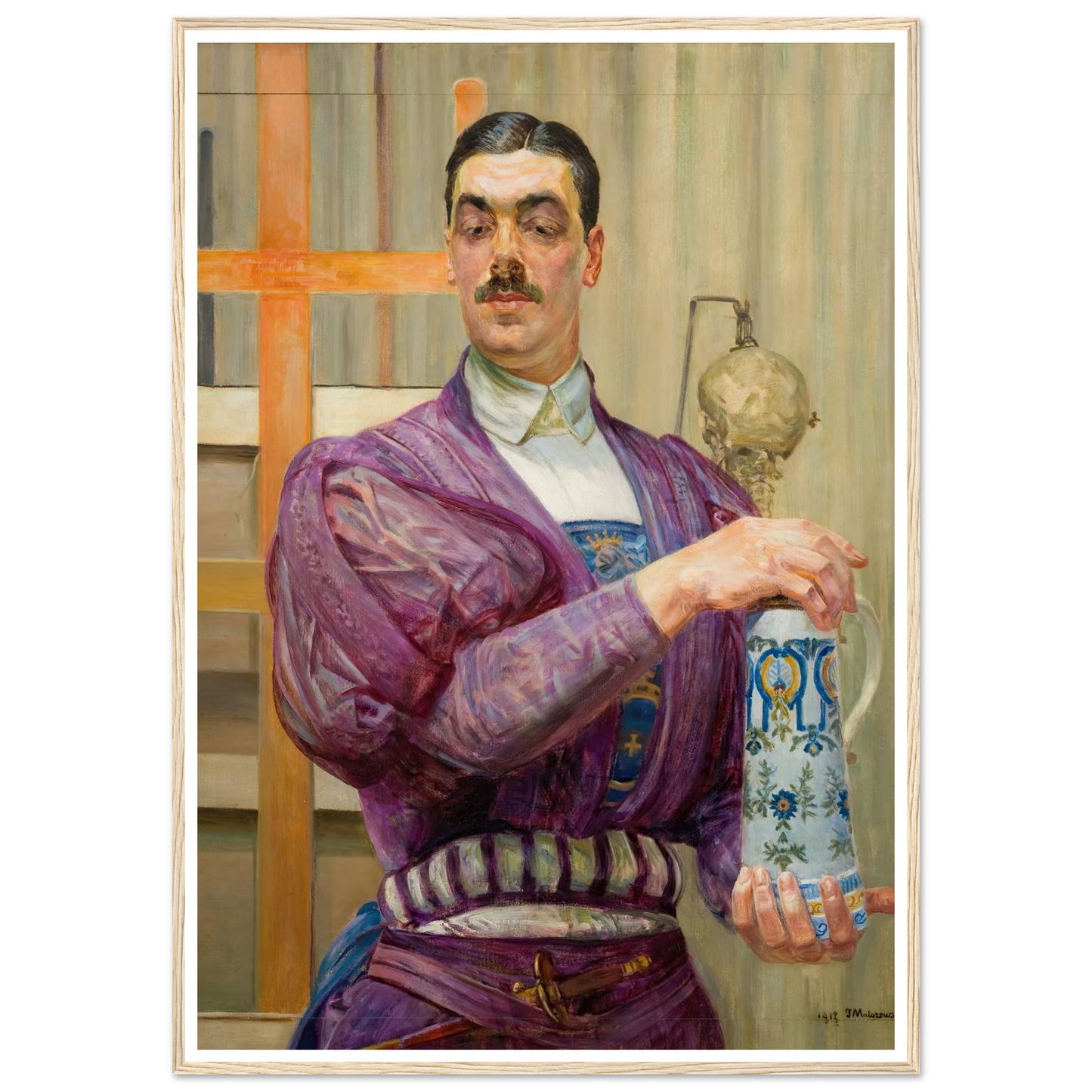 Young Poland (1917) Art Print | Jacek Malczewski - Framed Poster - 30x40 cm / 12x16″ - Black frame