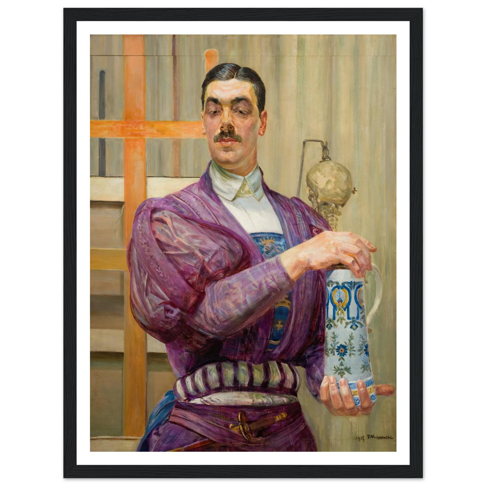 Young Poland (1917) Art Print | Jacek Malczewski - Framed Poster - 30x40 cm / 12x16″ - Black frame