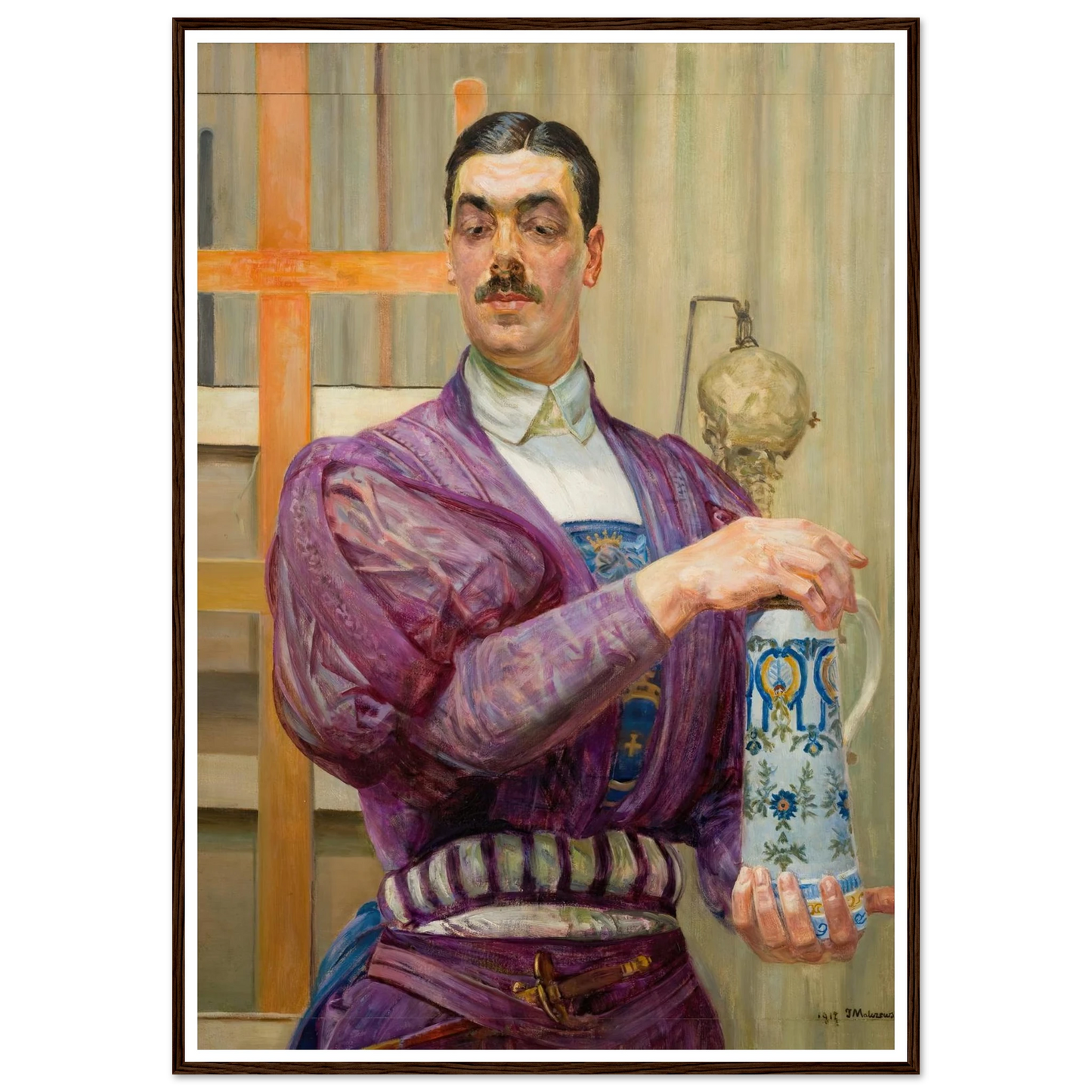 Young Poland (1917) Art Print | Jacek Malczewski - Framed Poster - 30x40 cm / 12x16″ - Black frame