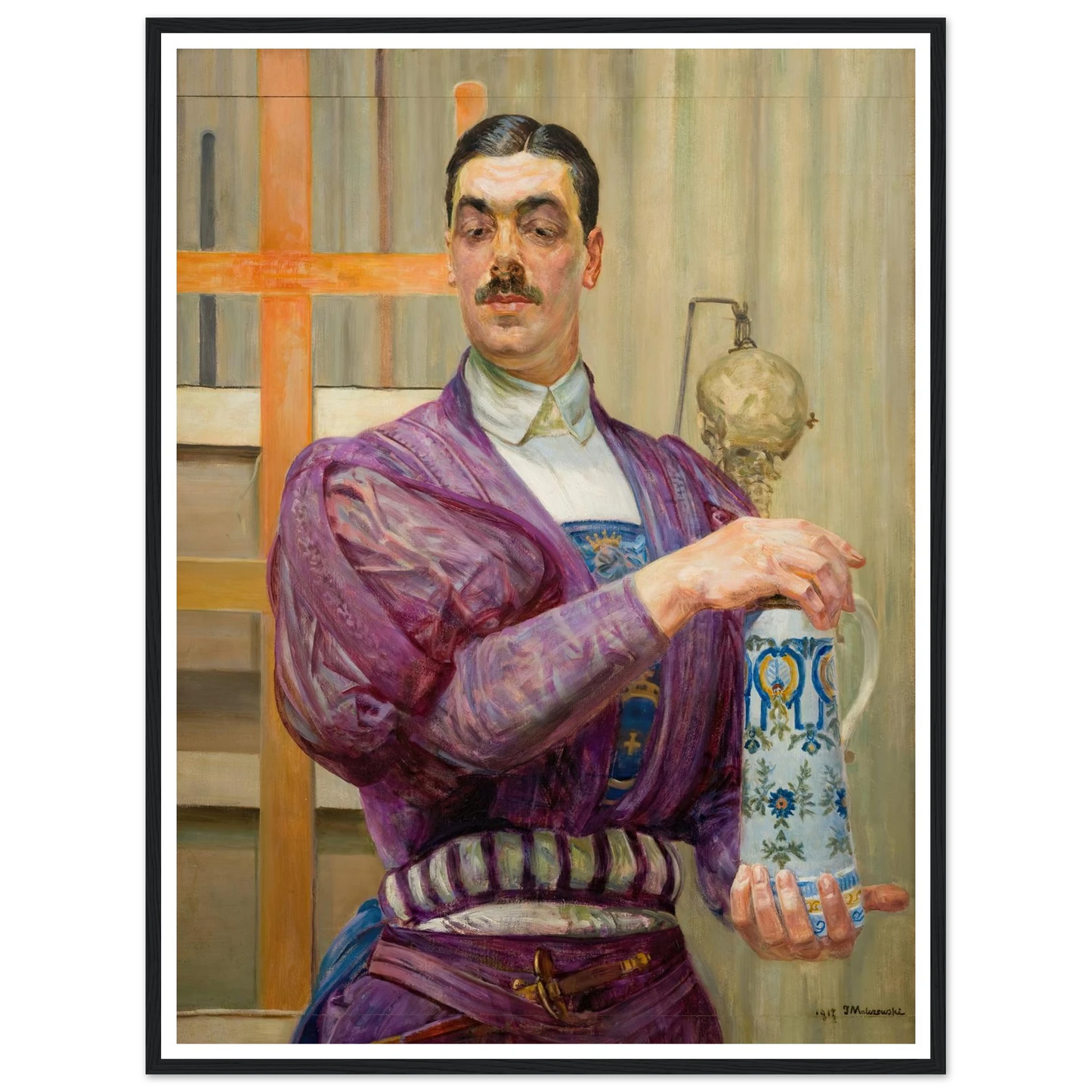 Young Poland (1917) Art Print | Jacek Malczewski - Framed Poster - 30x40 cm / 12x16″ - Black frame