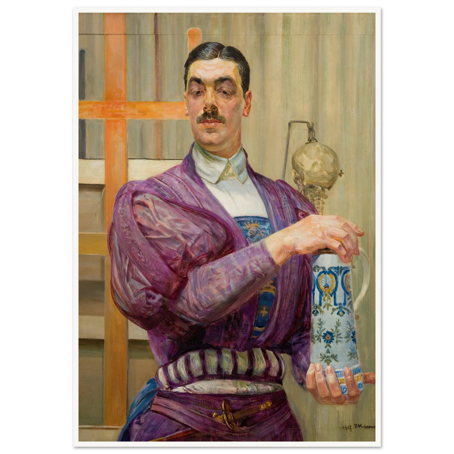 Young Poland (1917) Art Print | Jacek Malczewski - Framed Poster - 30x40 cm / 12x16″ - Black frame