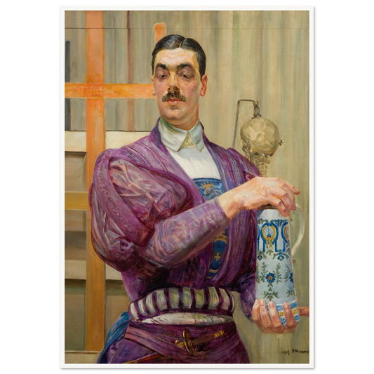 Young Poland (1917) Art Print | Jacek Malczewski - Framed Poster - 30x40 cm / 12x16″ - Black frame