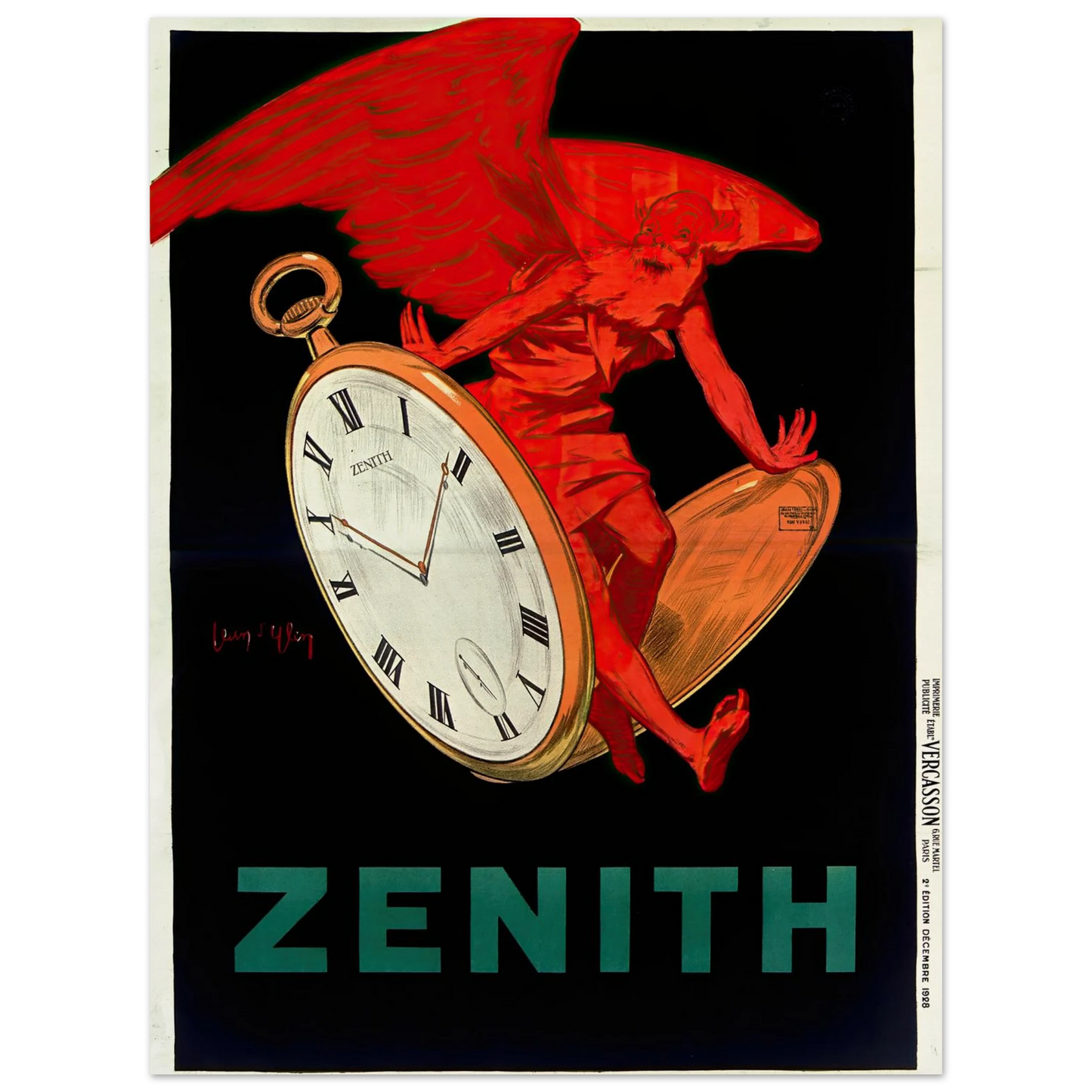 Zenith (1928) Art Print | Jean Dylen - Framed Poster - 30x40 cm / 12x16″ - Black frame