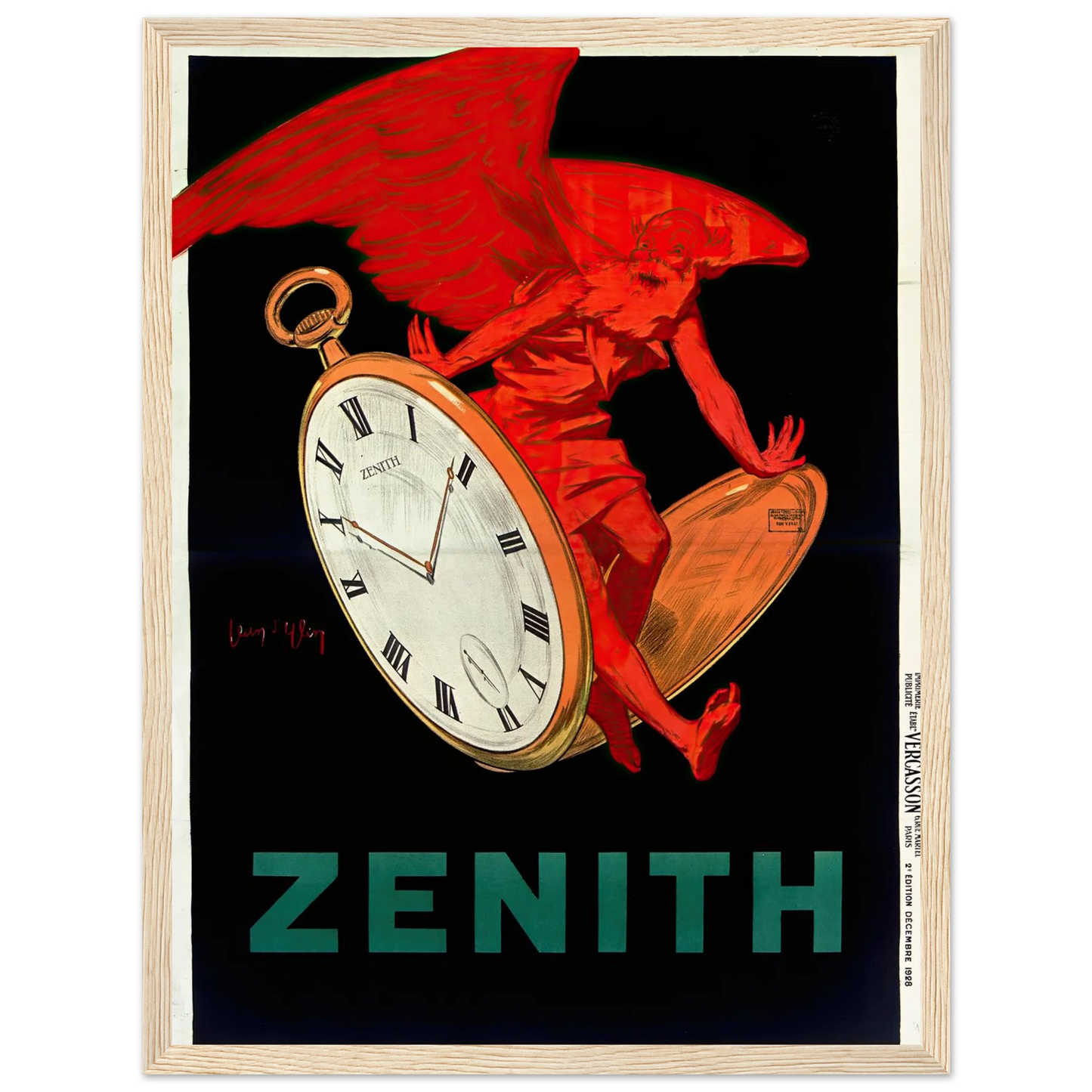 Zenith (1928) Art Print | Jean Dylen - Framed Poster - 30x40 cm / 12x16″ - Black frame