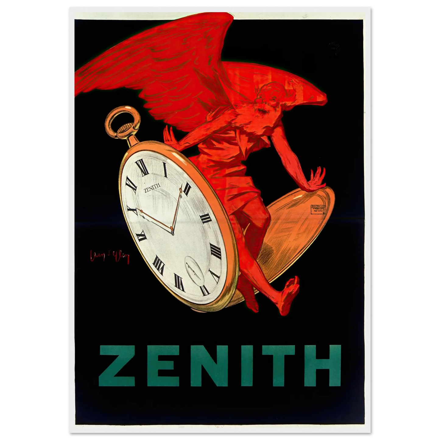 Zenith (1928) Art Print | Jean Dylen - Framed Poster - 30x40 cm / 12x16″ - Black frame