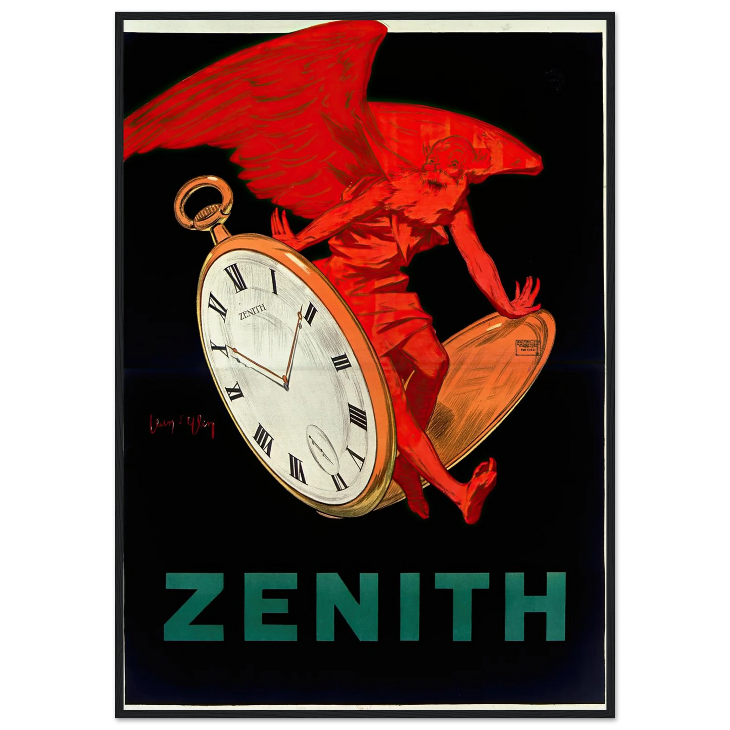 Zenith (1928) Art Print | Jean Dylen - Framed Poster - 30x40 cm / 12x16″ - Black frame
