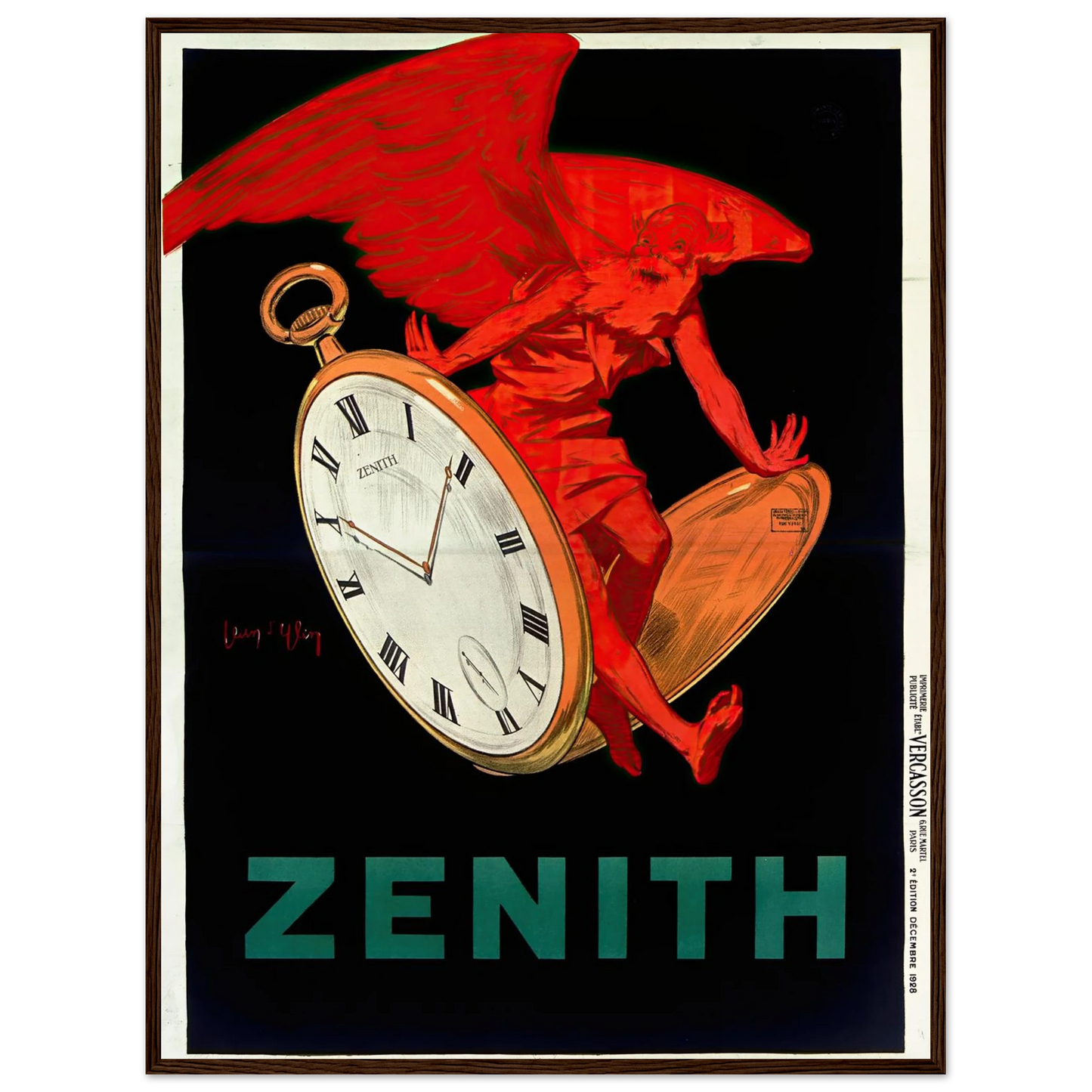 Zenith (1928) Art Print | Jean Dylen - Framed Poster - 30x40 cm / 12x16″ - Black frame