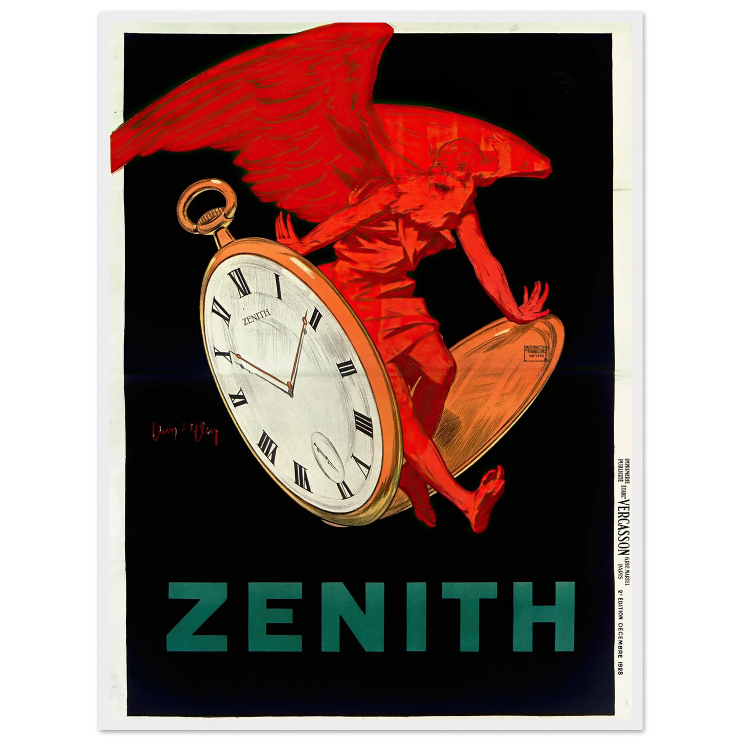 Zenith (1928) Art Print | Jean Dylen - Framed Poster - 30x40 cm / 12x16″ - Black frame