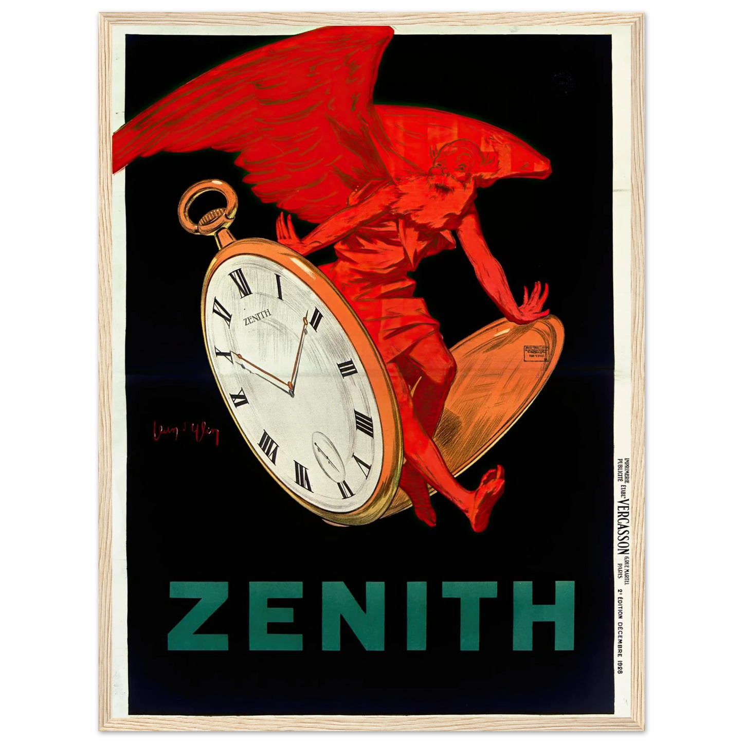 Zenith (1928) Art Print | Jean Dylen - Framed Poster - 30x40 cm / 12x16″ - Black frame