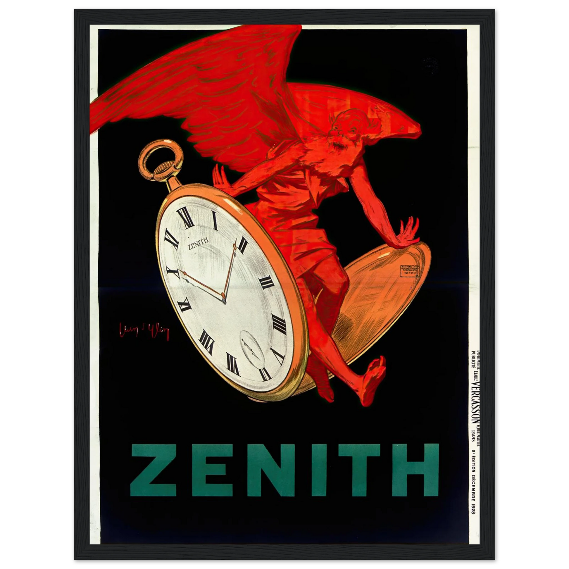 Zenith (1928) Art Print | Jean Dylen - Framed Poster - 30x40 cm / 12x16″ - Black frame