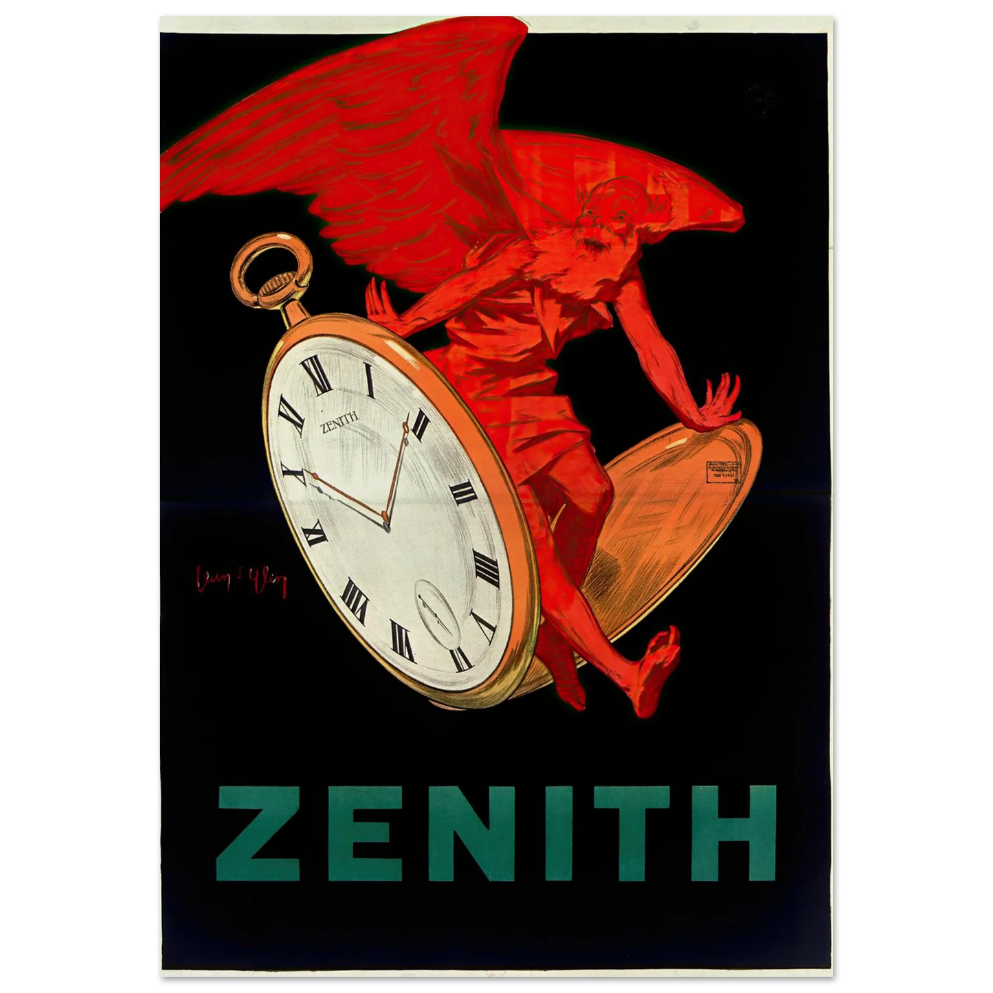 Zenith (1928) Art Print | Jean Dylen - Framed Poster - 30x40 cm / 12x16″ - Black frame