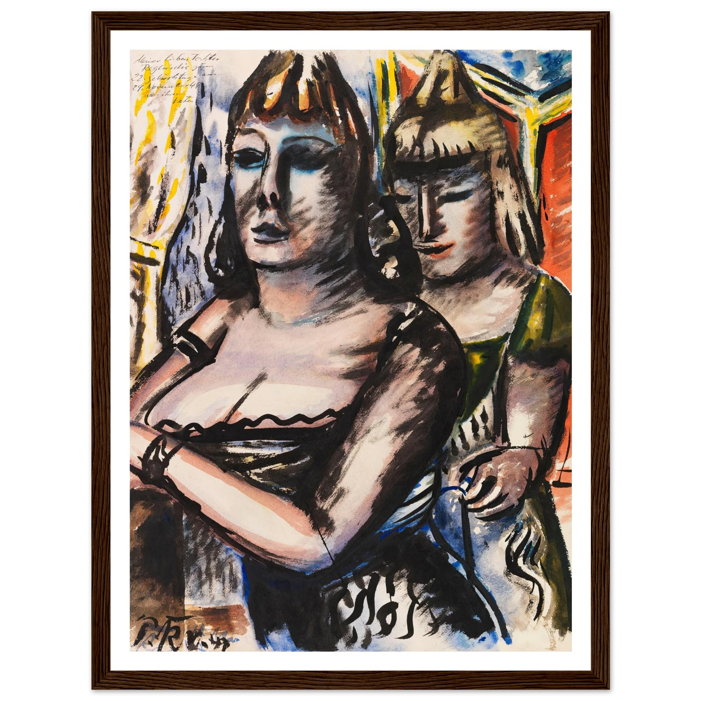 Zirkusdiva (1947) Art Print | Paul Kleinschmidt - Framed Poster - 30x40 cm / 12x16″ - Black frame